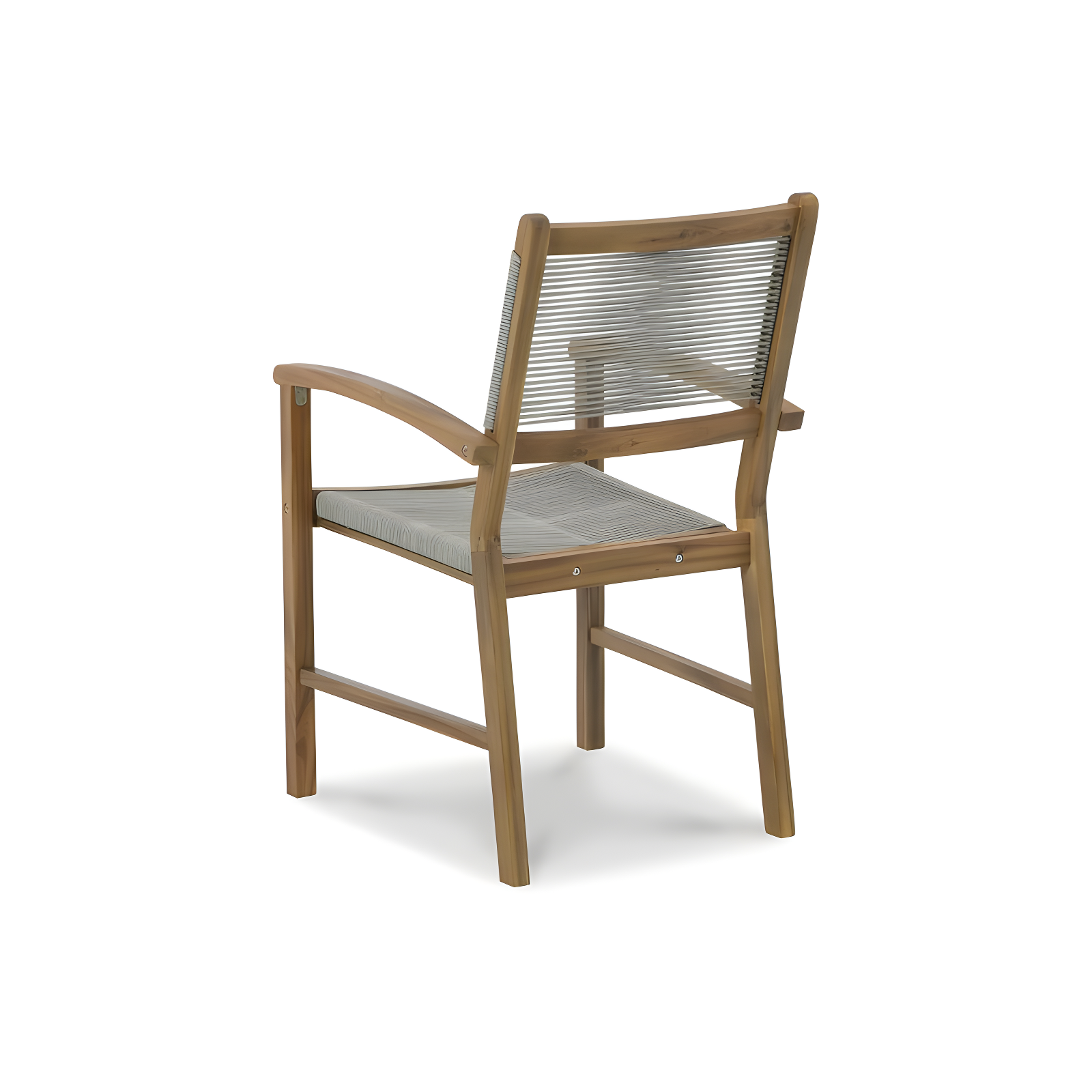Signature Design by Ashley Janiyah Rope Back Outdoor Dining Arm Chair (Set of 2), Light Brown