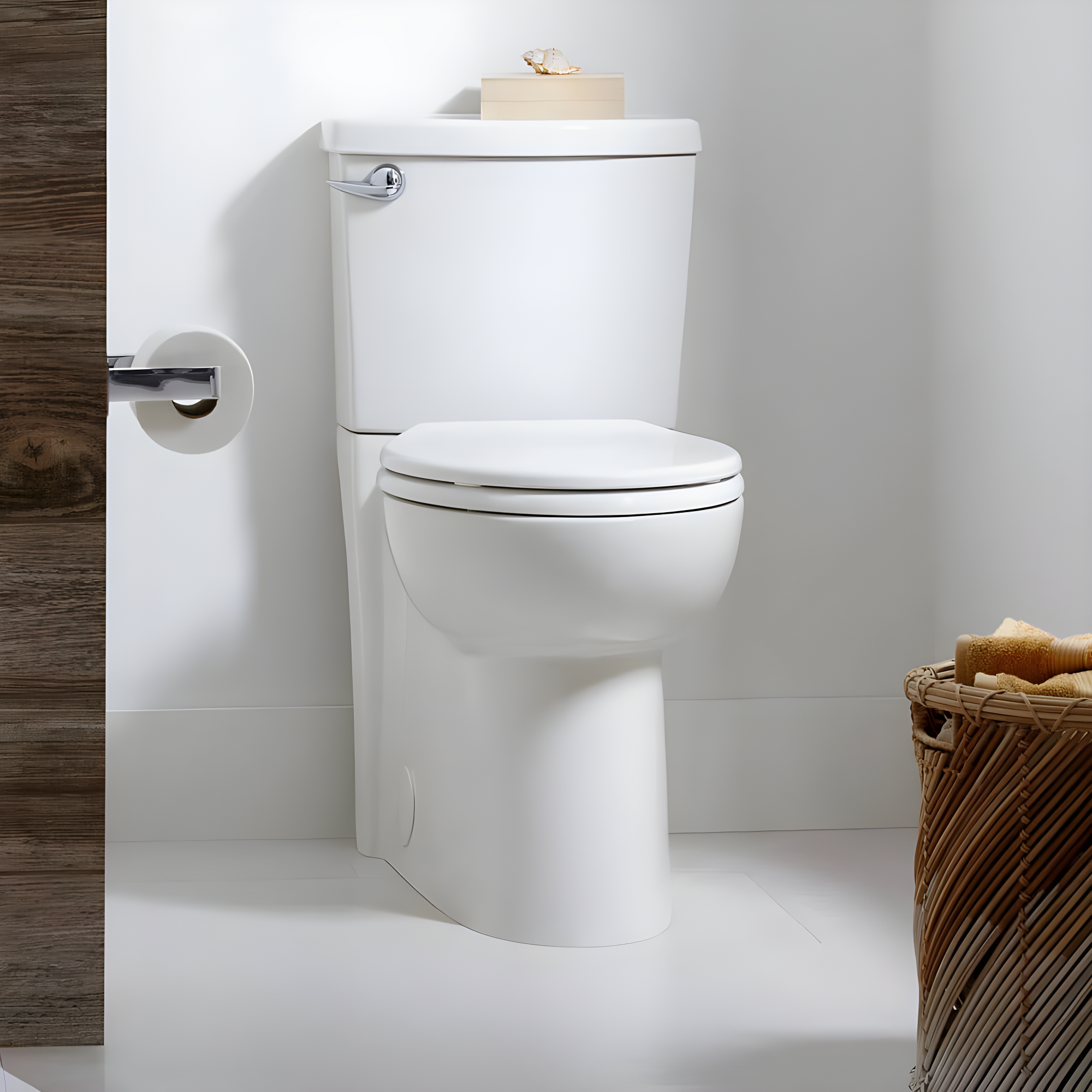 American Standard Cadet 1.28 Gallons GPF Elongated Comfort Height Floor Mounted Two-Piece Toilet (Seat Included)