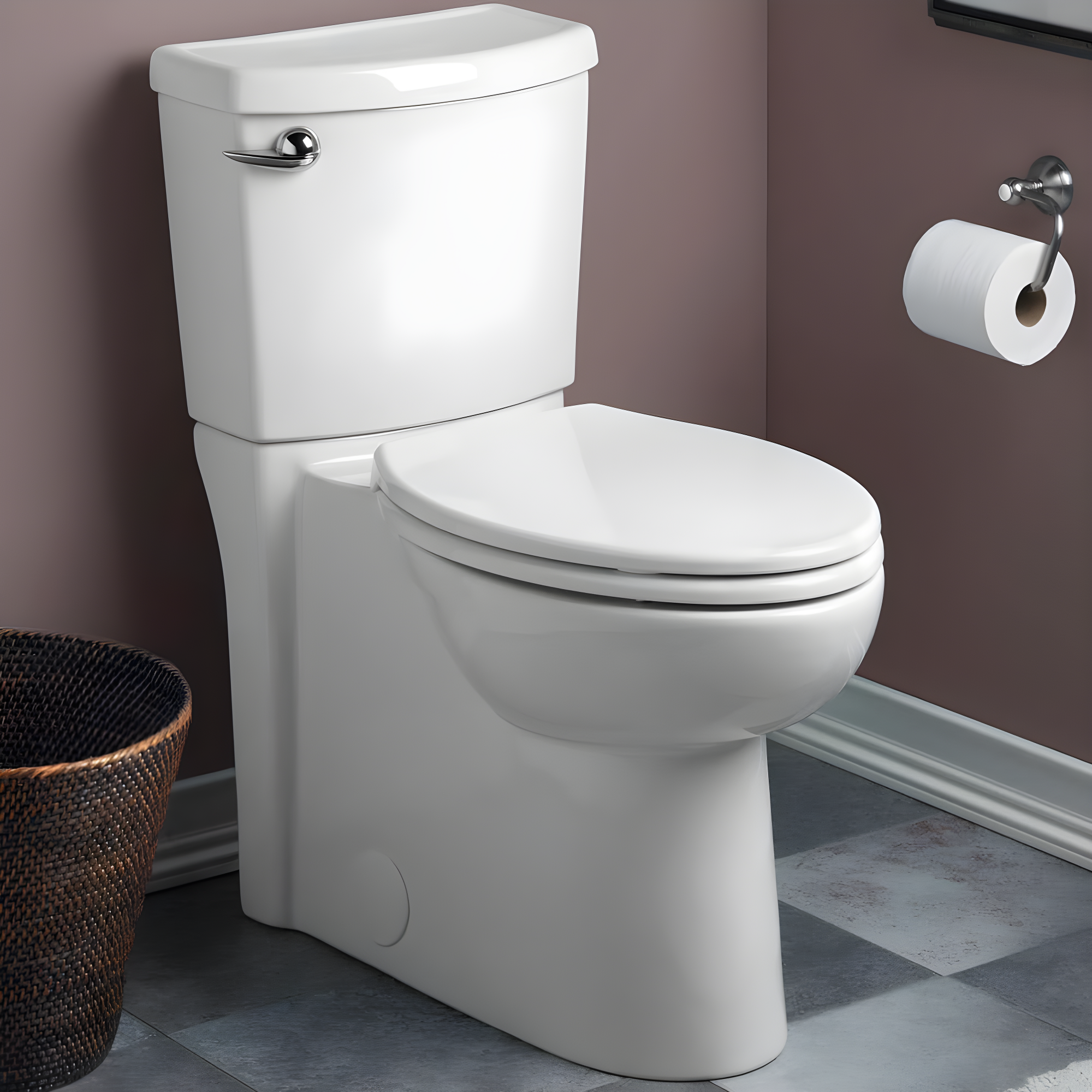 American Standard Cadet 1.28 Gallons GPF Elongated Comfort Height Floor Mounted Two-Piece Toilet (Seat Included)