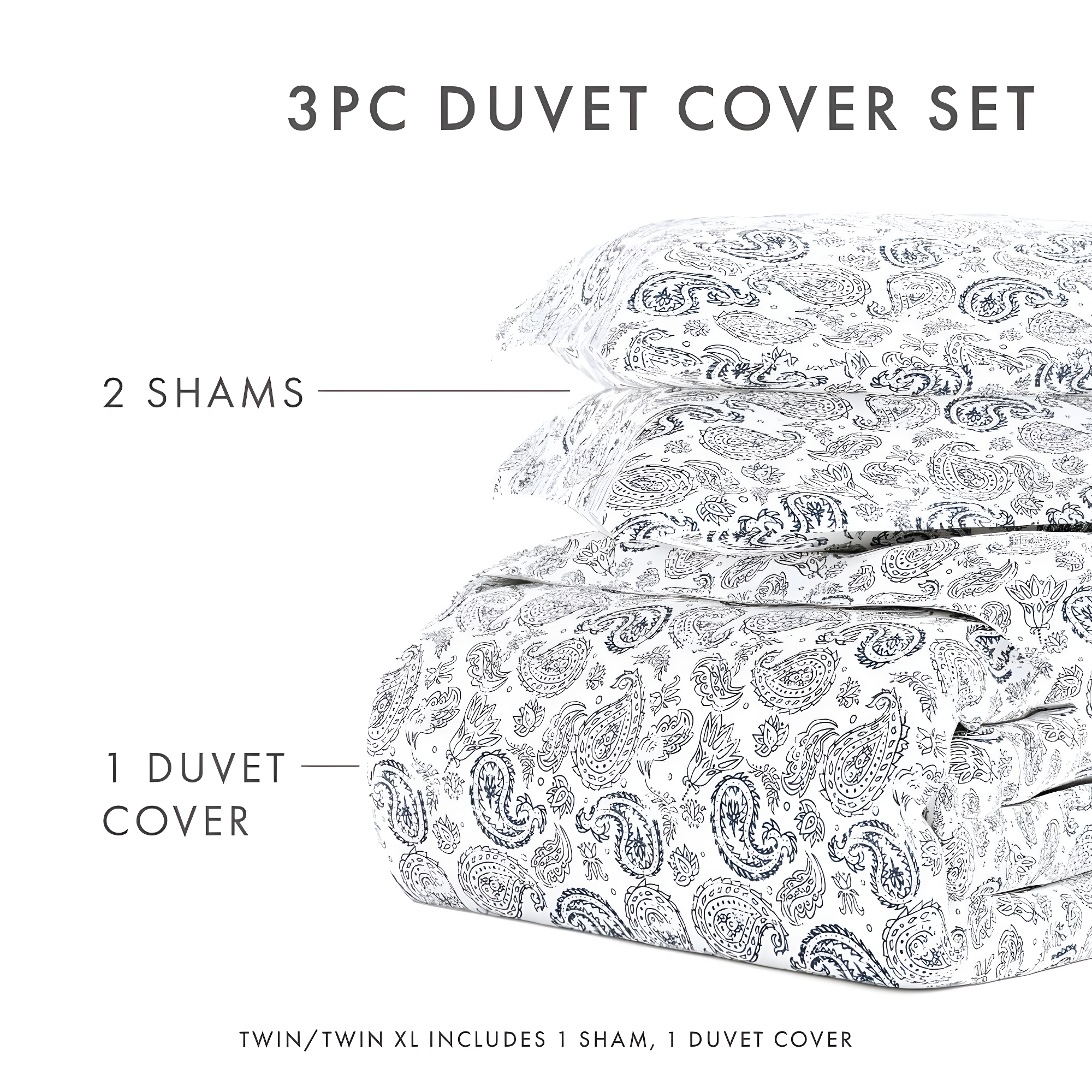 Simply Soft Traditional Paisley Duvet Cover Set