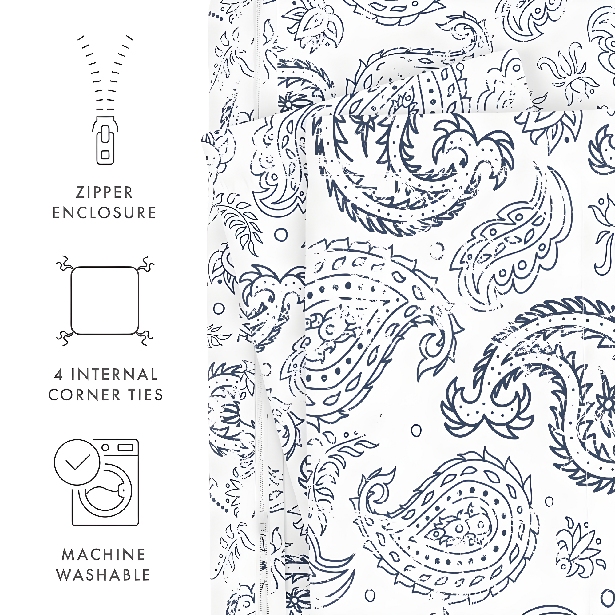 Simply Soft Traditional Paisley Duvet Cover Set