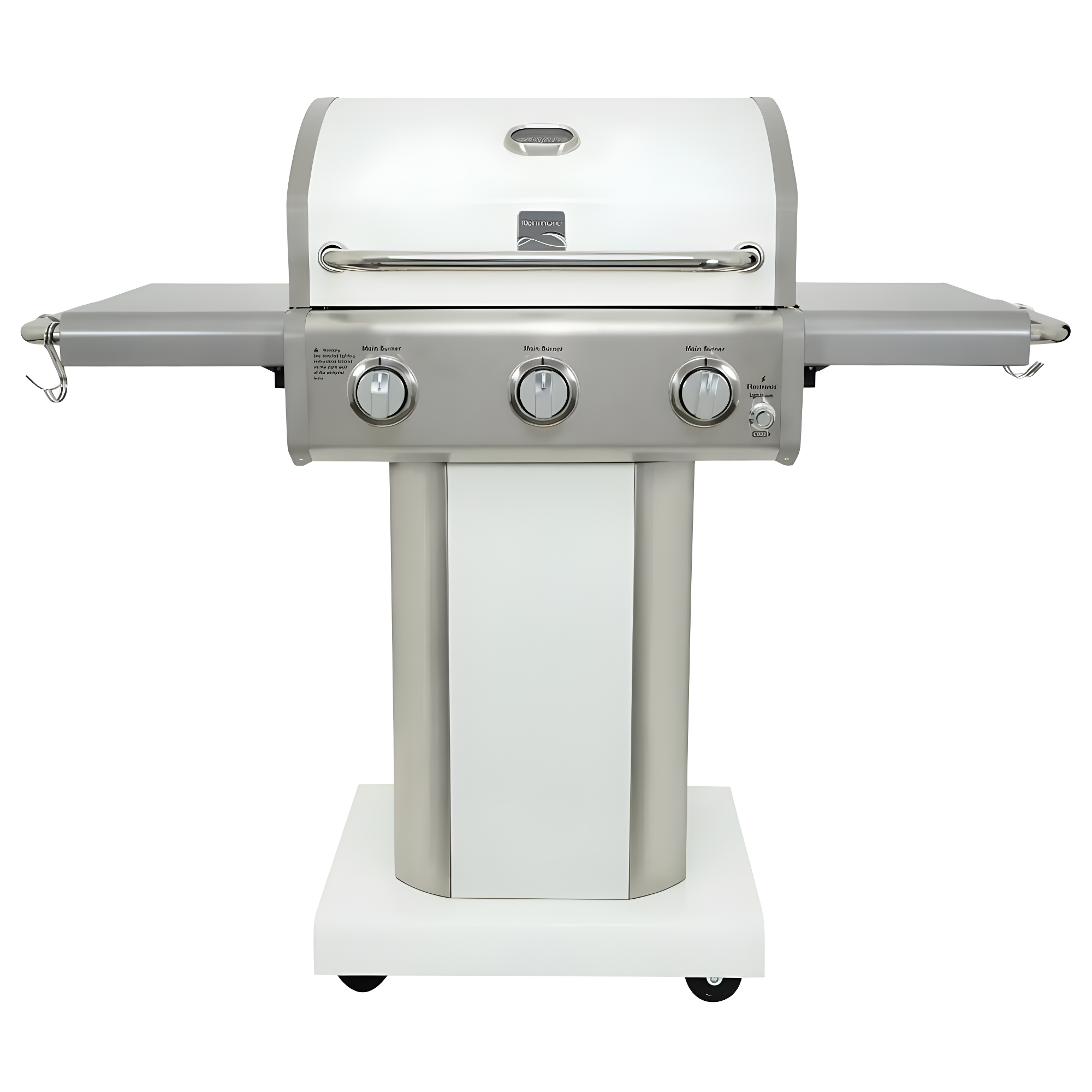 Kenmore 3-Burner Propane Gas Grill with Foldable Side Tables for Outdoor BBQ