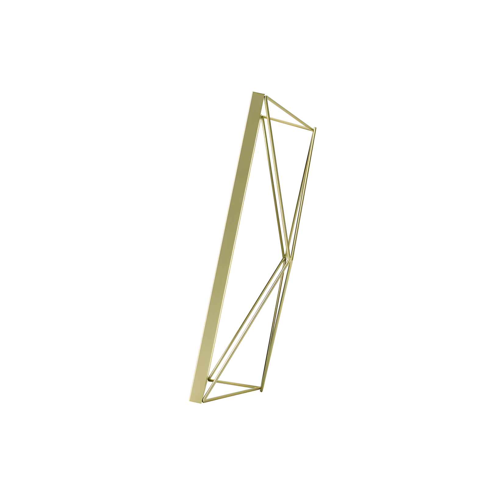 Umbra 8"x10" Prisma Picture Frame Matte Brass: Modern Steel Construction, Freestanding or Wall Mount, Novelty Shape
