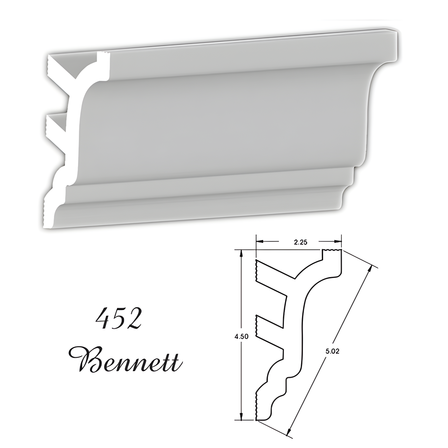 4.5'' H x 95.5'' W x 3'' D Plastic Crown (Set of 11)