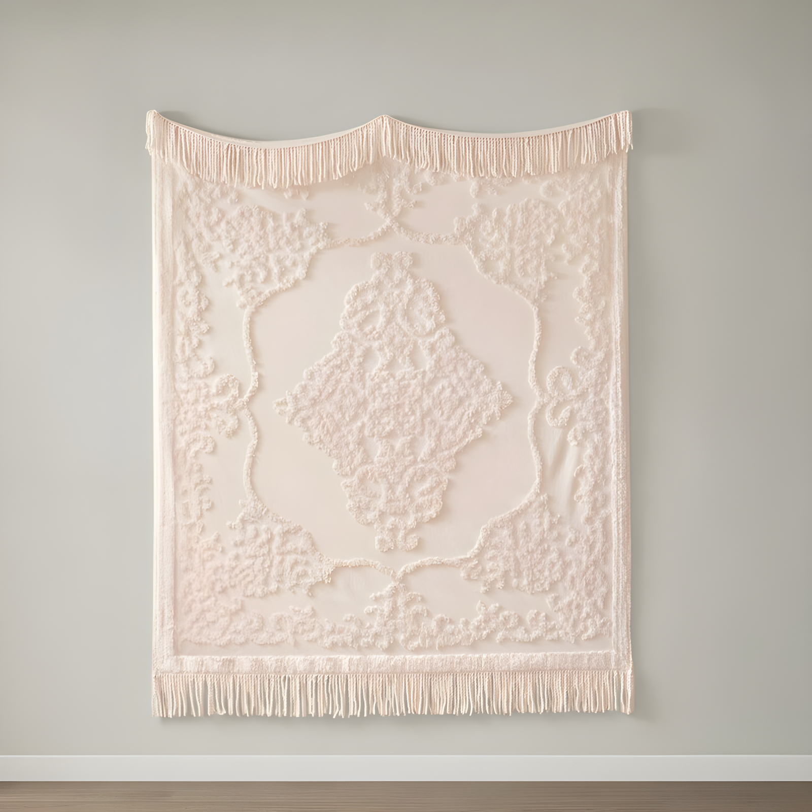 Madison Park Chloe 100% Cotton Tufted Chenille Lightweight Throw With Fringe Tassel