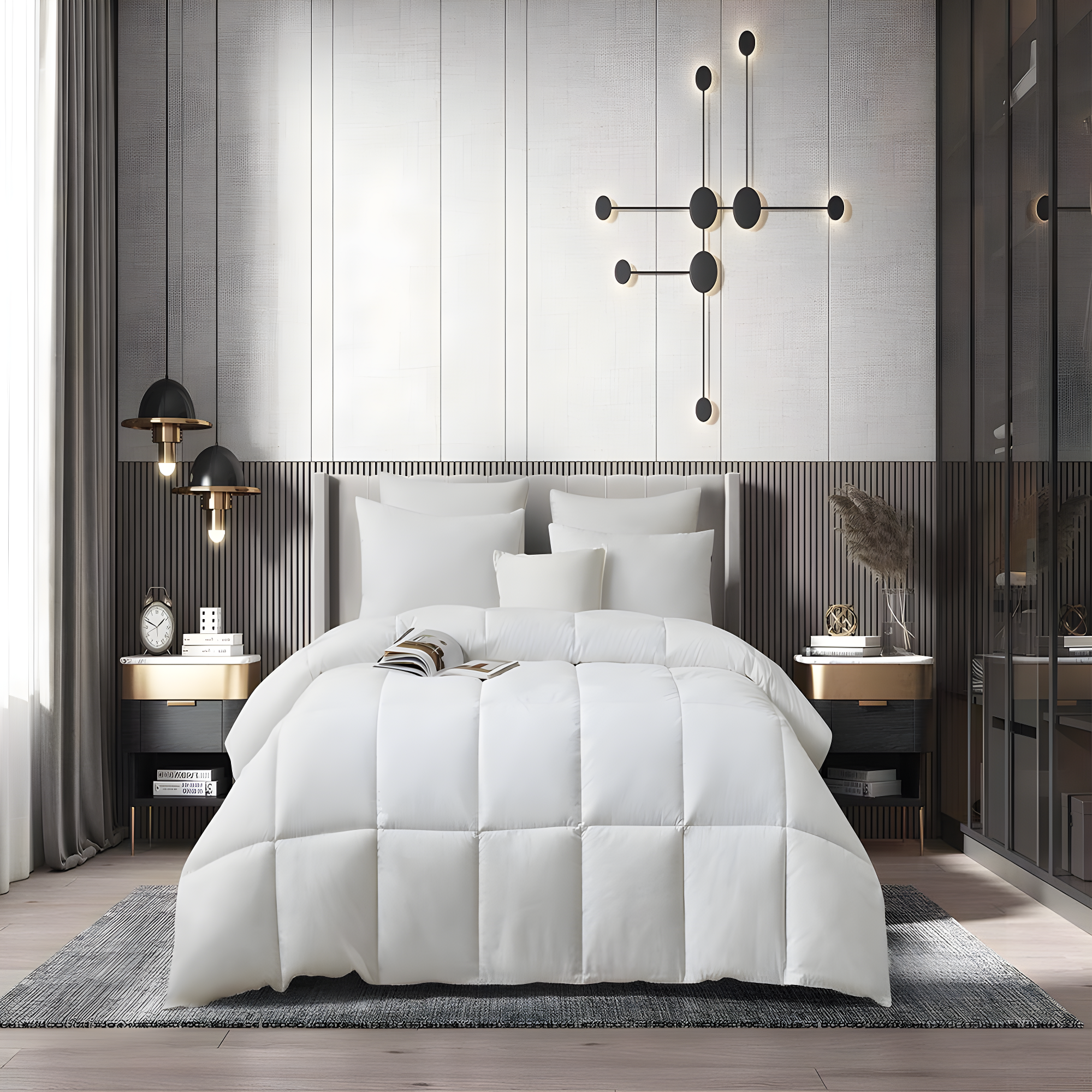Martha Stewart Martha Stewart Tencel/Cotton Blend Tencel/Polyester-Filled Comforter - All Season