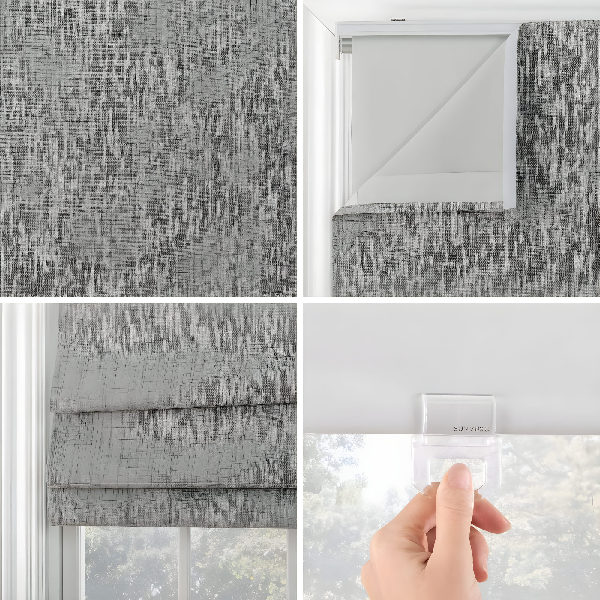 Sun Zero Thermal 100% Blackout Cordless Roman Shade