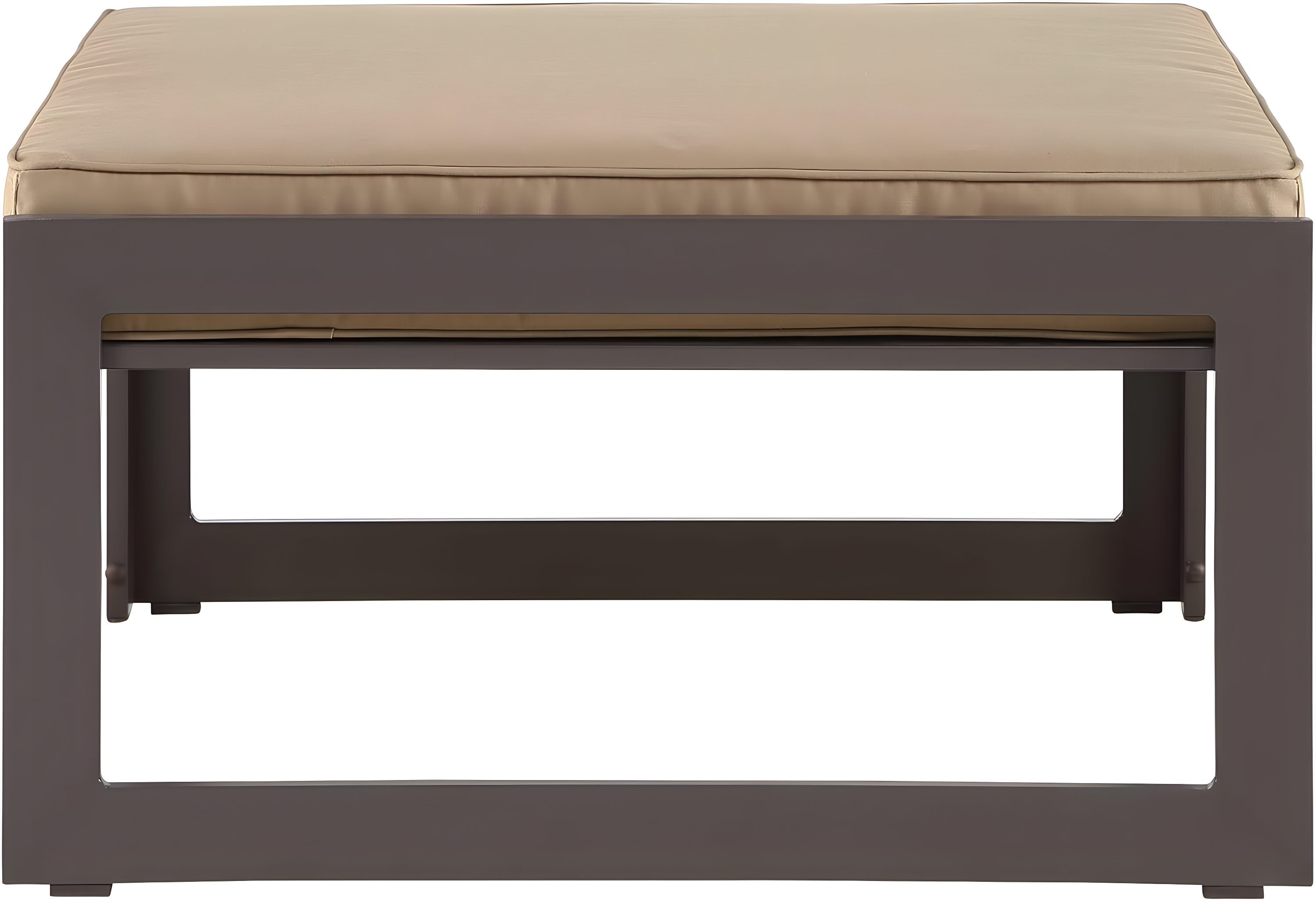 Modway Fortuna Outdoor Patio Ottoman in Brown Mocha