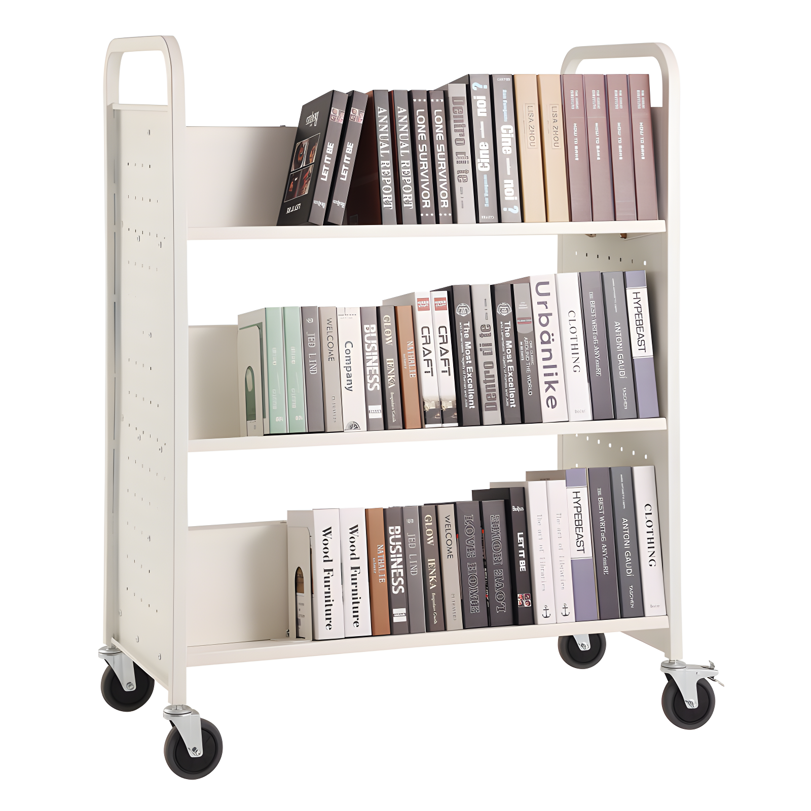 Stellweilan Tessberg 49.2'' H Book Cart with Wheels