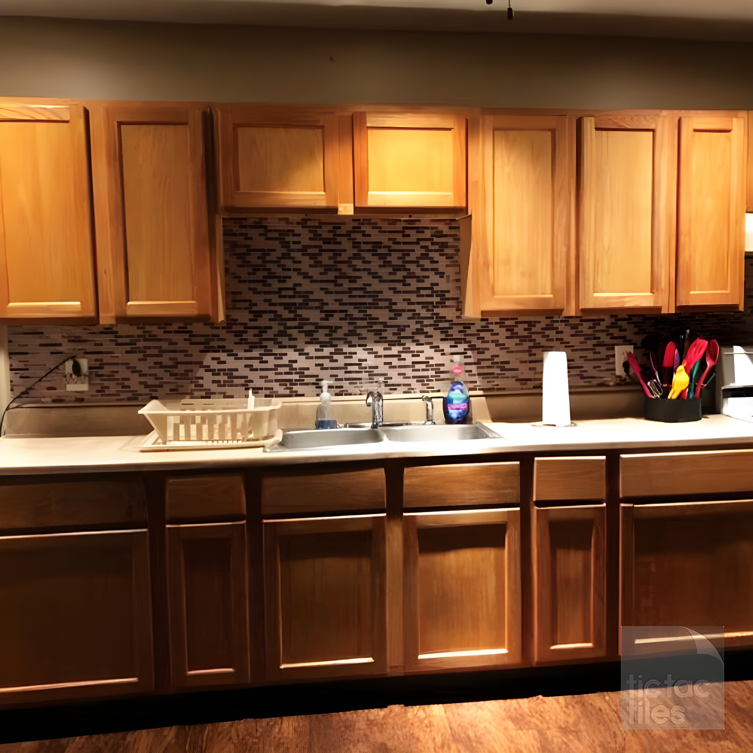 12'' W x 12'' L PVC Peel and Stick Mosaic Tile