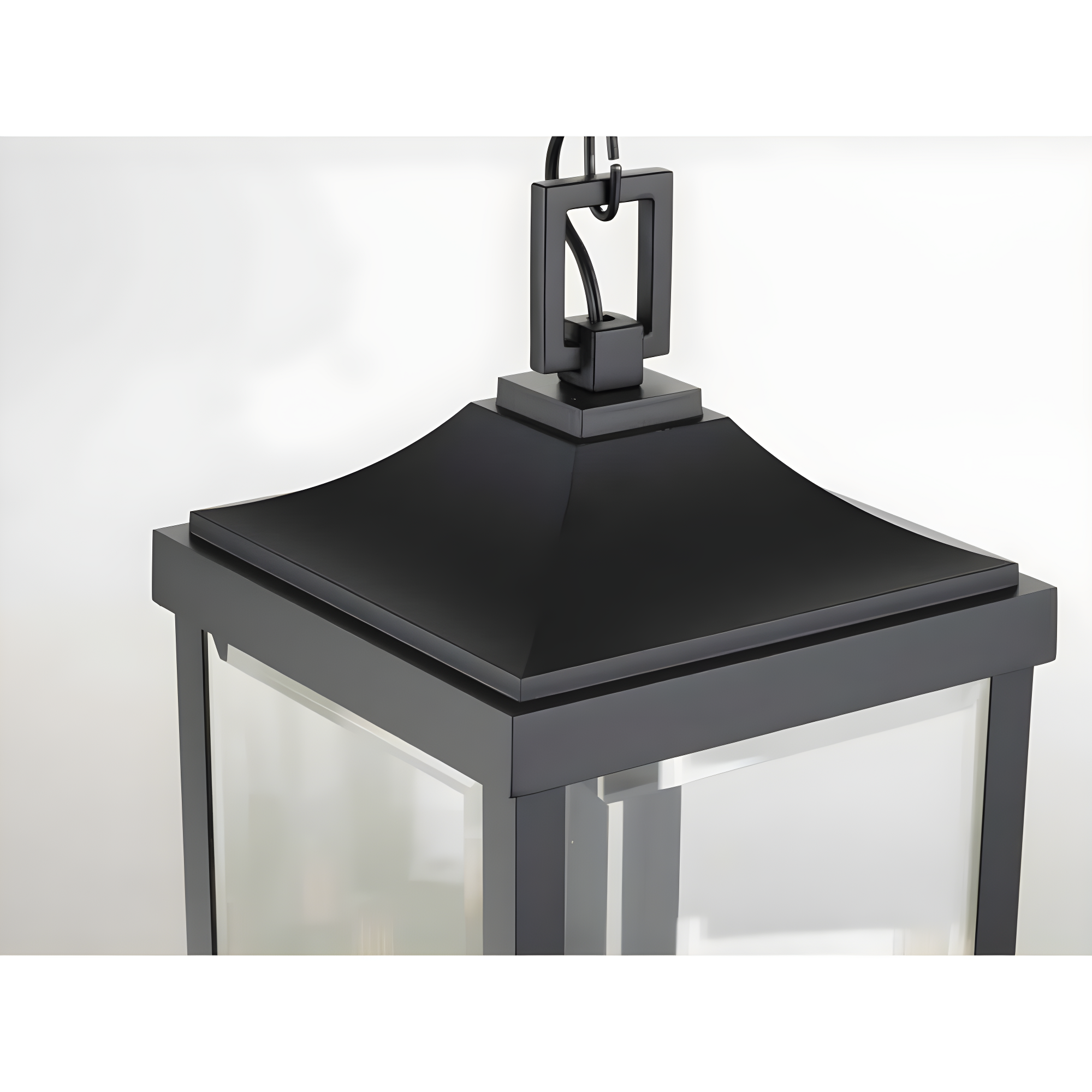 Progress Lighting Gibbes Street 3-Light Outdoor Hanging Lantern, Antique Bronze, Etched White Pillar Shade