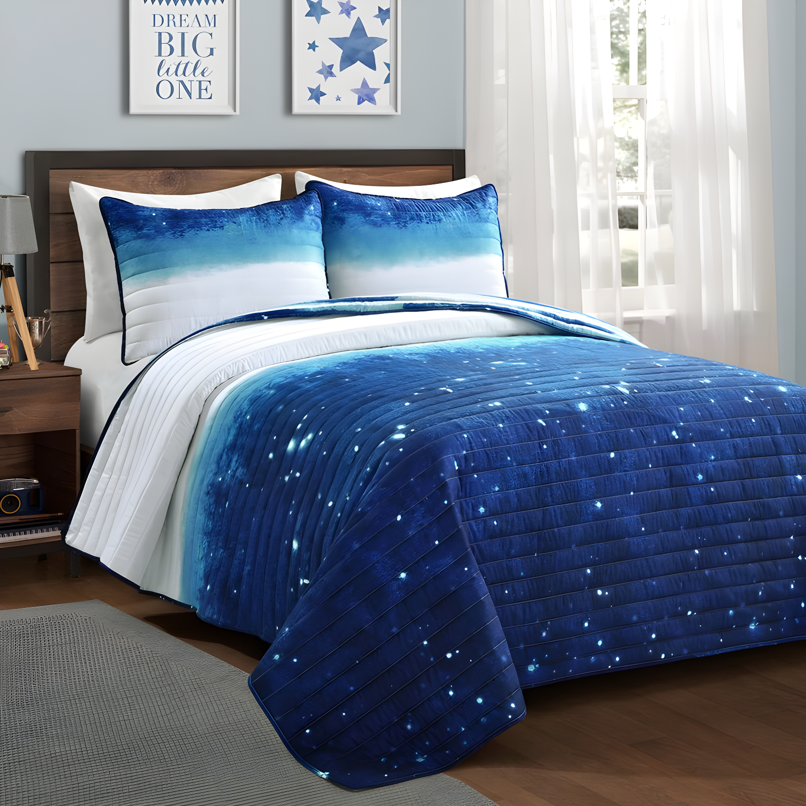 Space Star Reversible Quilt Set