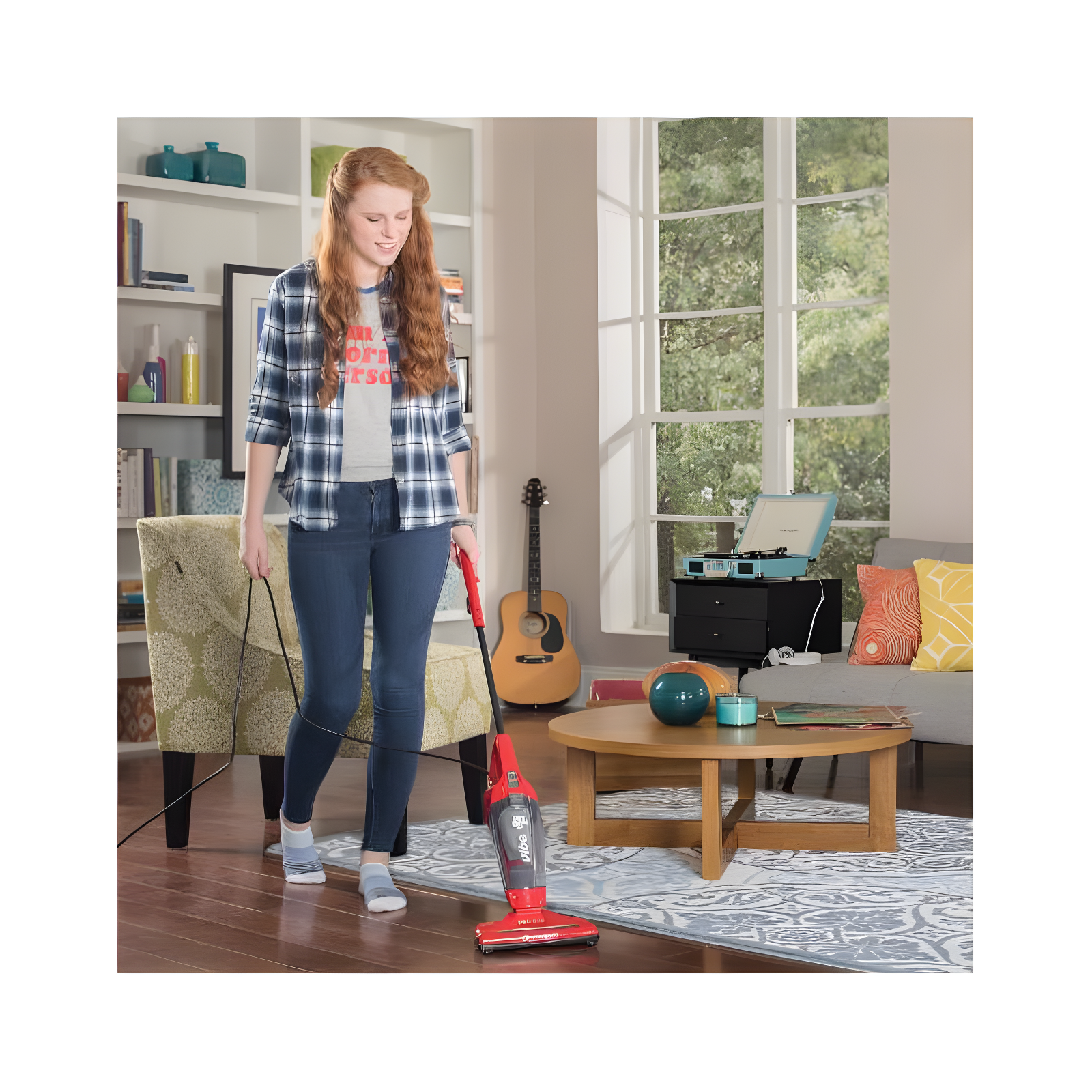 Dirt Devil Vibe 3-in-1 Vacuum Cleaner, Lightweight Corded Stick Vacuum with Handheld, SD20020V, Red