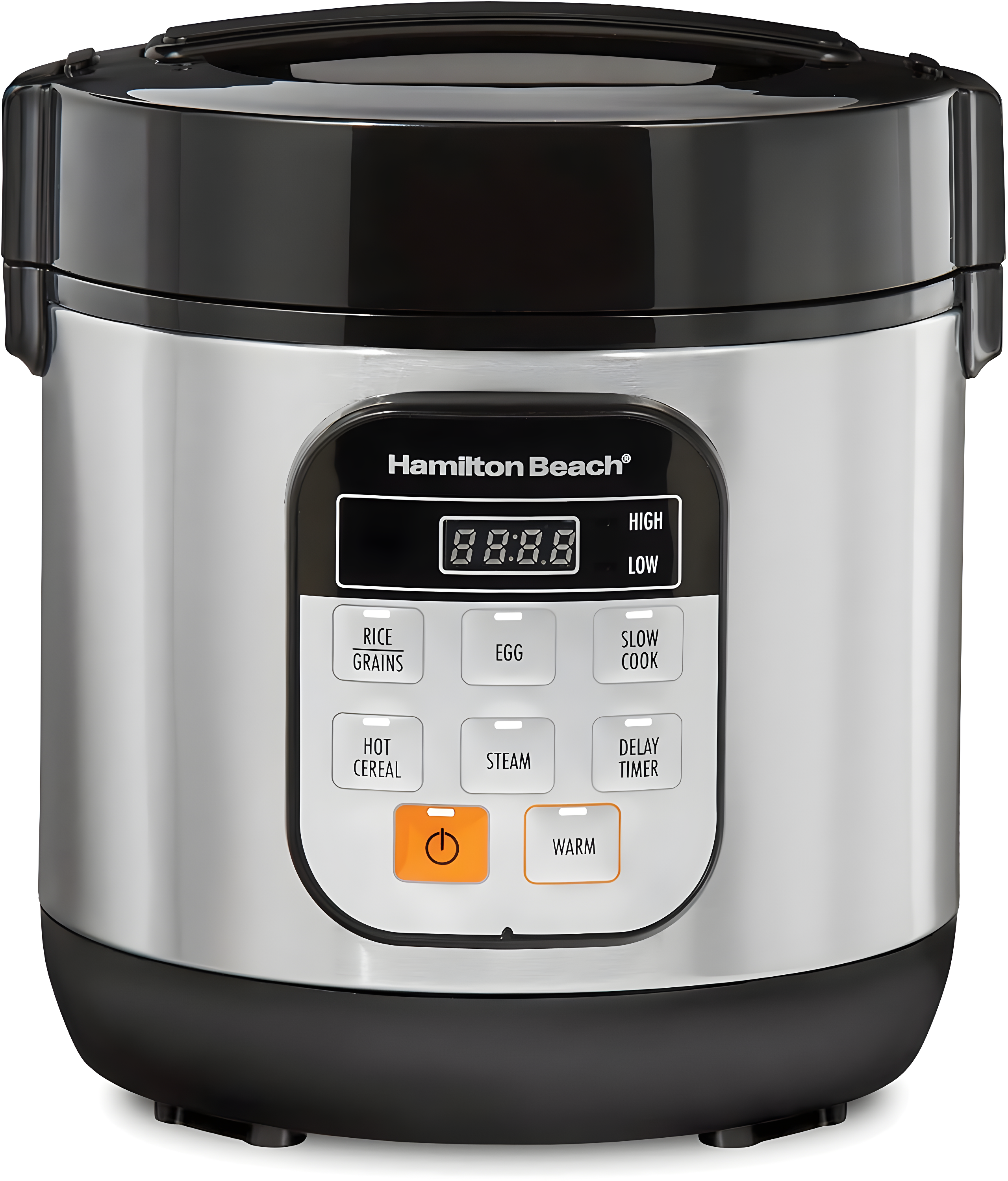 Hamilton Beach Compact Multi Cooker, 1.5 Quart, with Rice Cooker, Egg Cooker, Slow Cooker, Food Steamer and Cereal Functions, 37524
