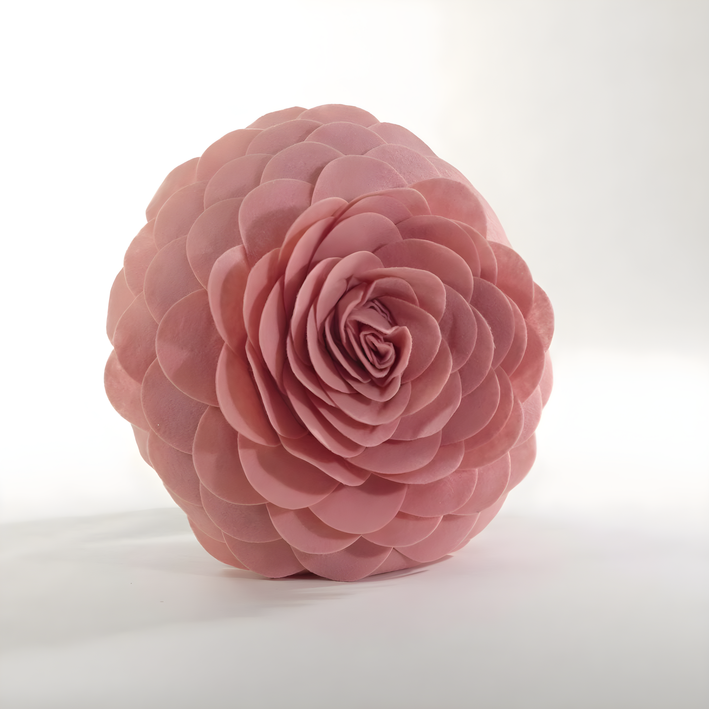Flower Appliqued Felt Throw Pillow