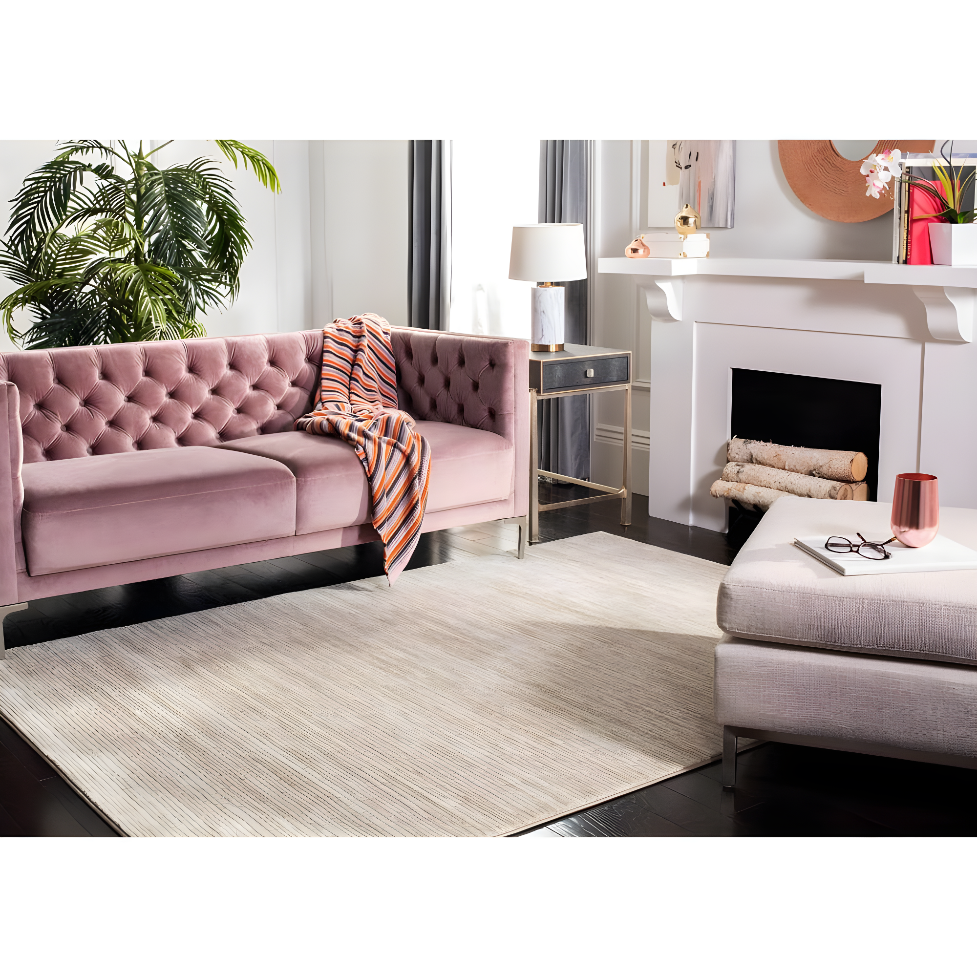 Vision VSN606 Power Loomed Indoor Area Rug - Creme - 5'1"x7'6" - Safavieh