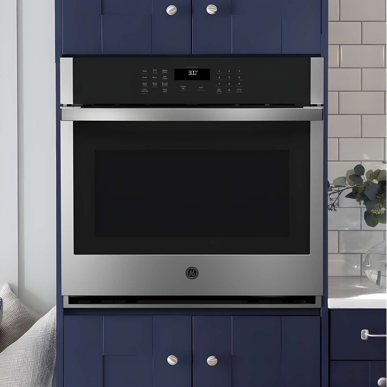 GE Appliances GE Smart Appliances Smart Built-in 27" Self-Cleaning Electric Single Wall Oven JKS3000SNSS