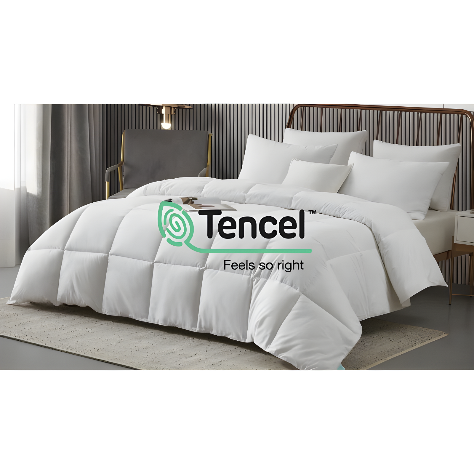 Martha Stewart Martha Stewart Tencel/Cotton Blend Tencel/Polyester-Filled Comforter - All Season
