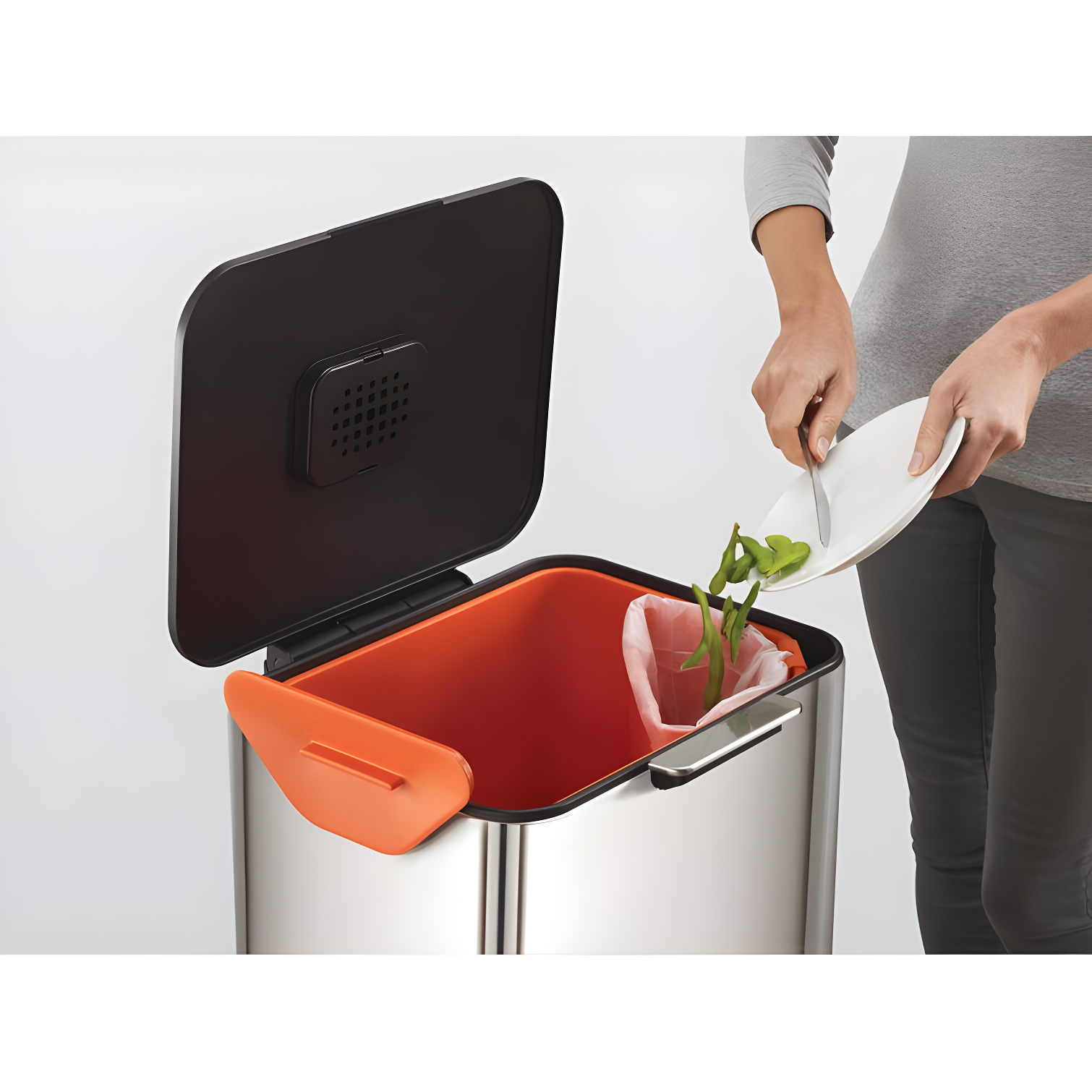 Joseph Joseph Totem Waste & Recycling Dual Kitchen Trash Can