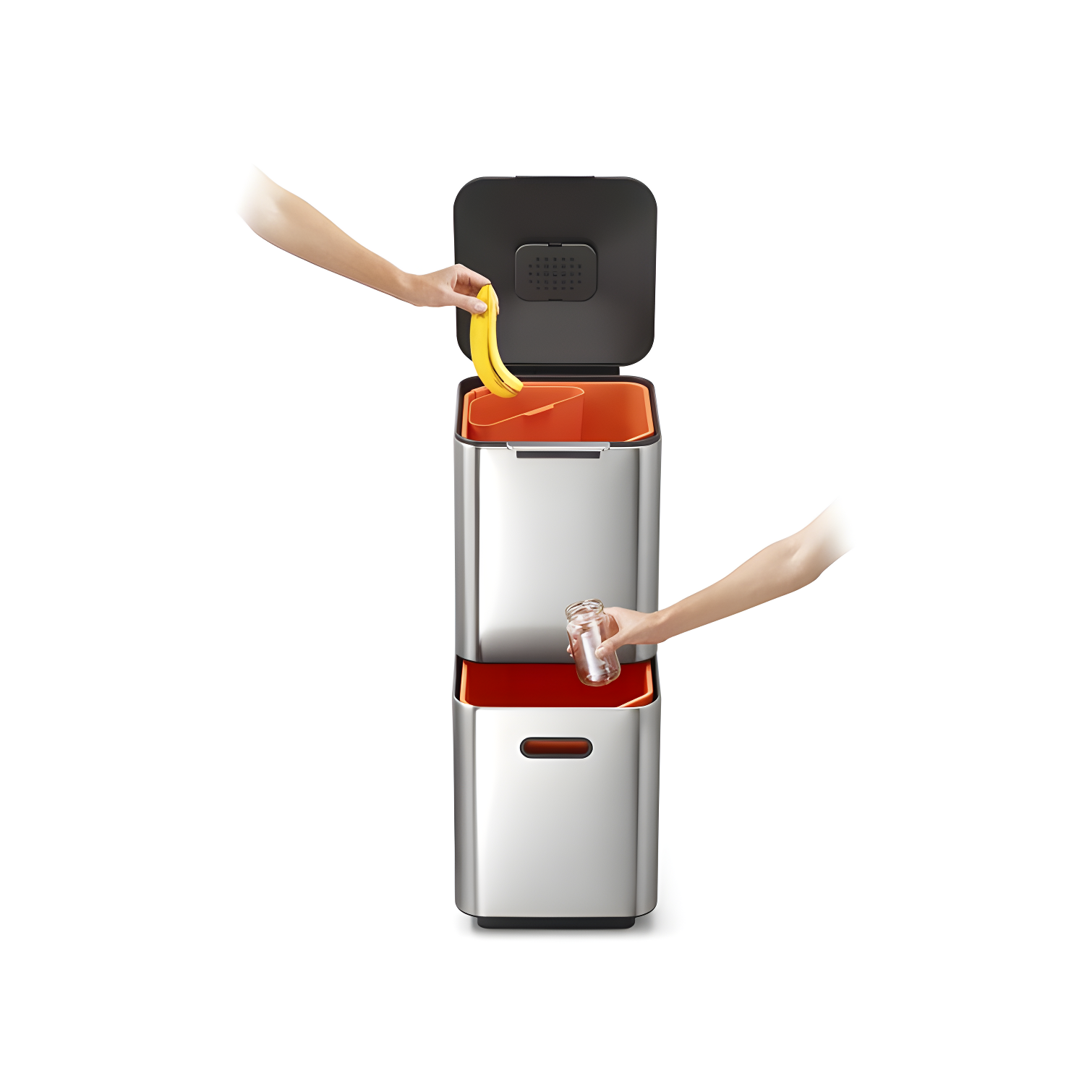 Joseph Joseph Totem Waste & Recycling Dual Kitchen Trash Can