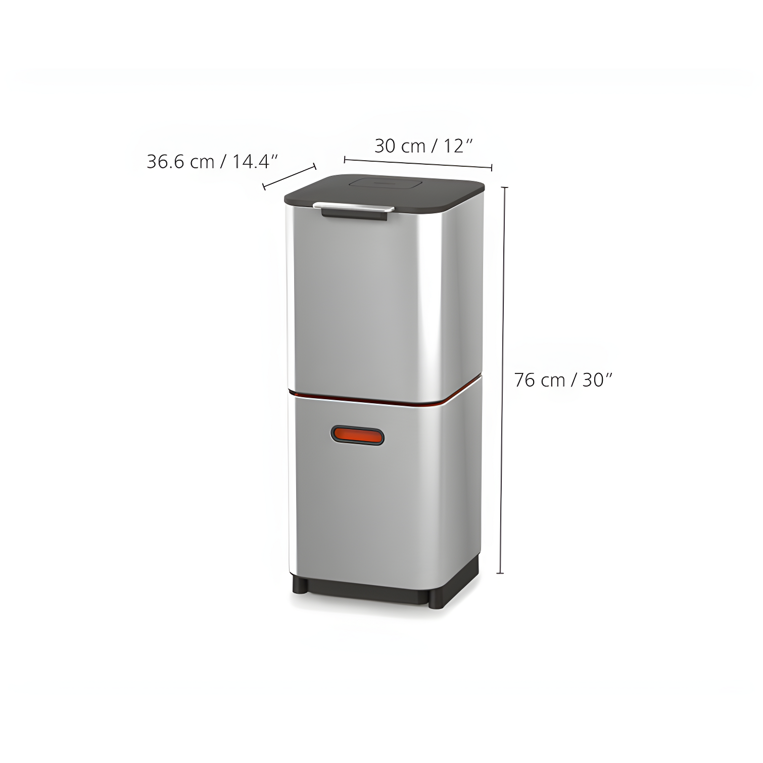 Joseph Joseph Totem Waste & Recycling Dual Kitchen Trash Can