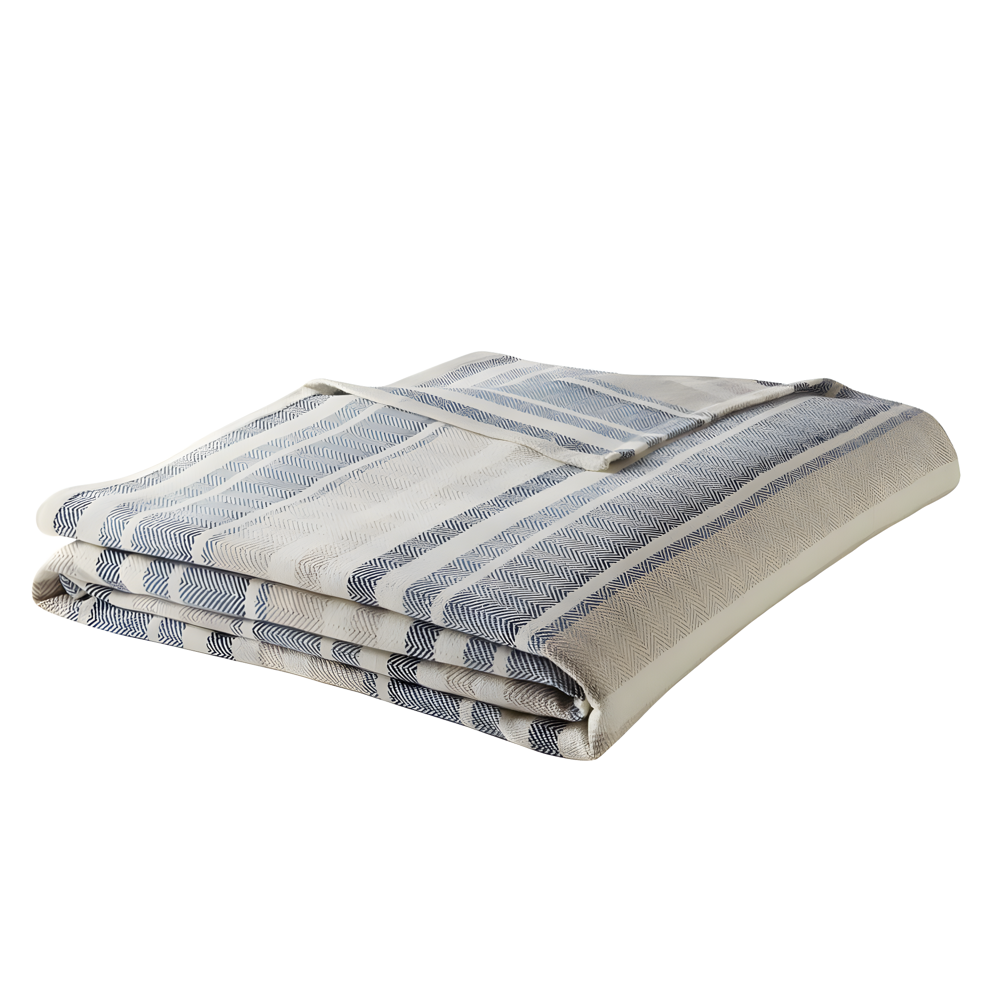 Eddie Bauer Herringbone Cotton Reversible Blanket