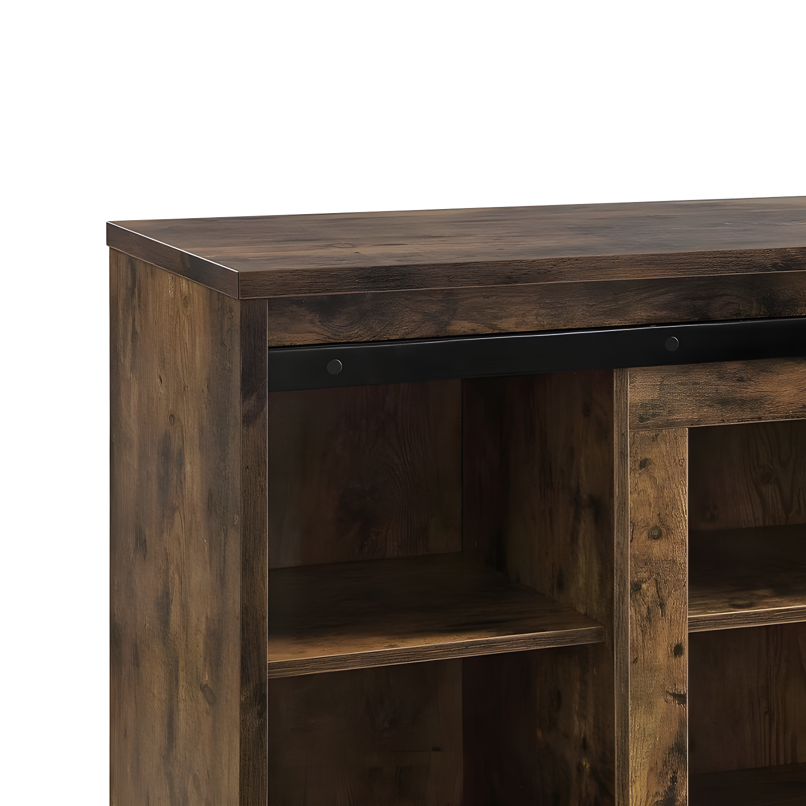 Acme Furniture 60" Bellarosa TV Stand for TVs up to 60" Rustic Oak: Wood Frame, Fixed Shelves, Assembly Required