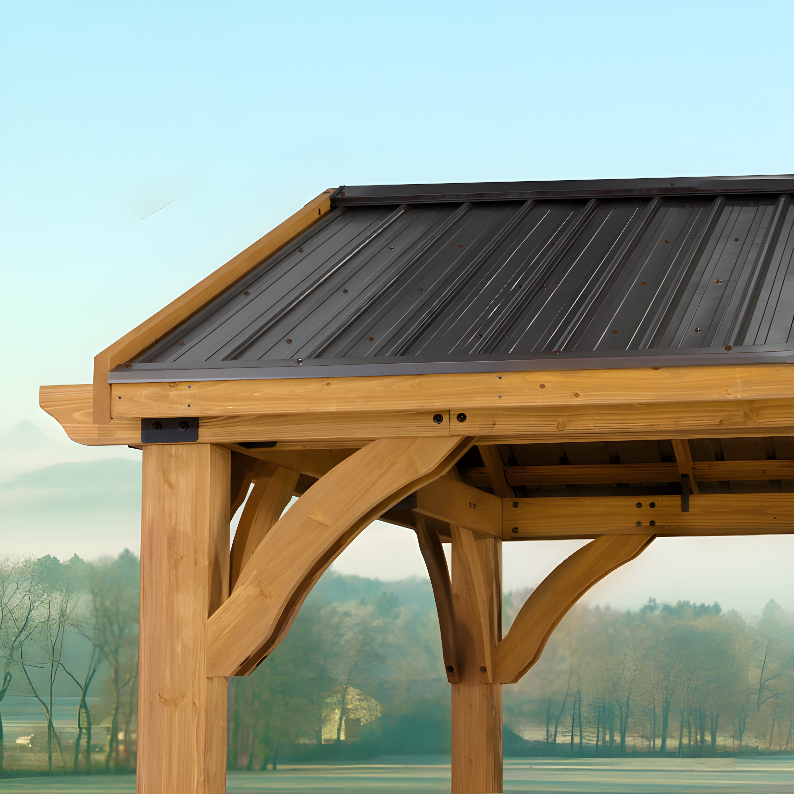 Backyard Discovery Arlington 12 Ft. W x 10 Ft. D Solid Wood Patio Gazebo