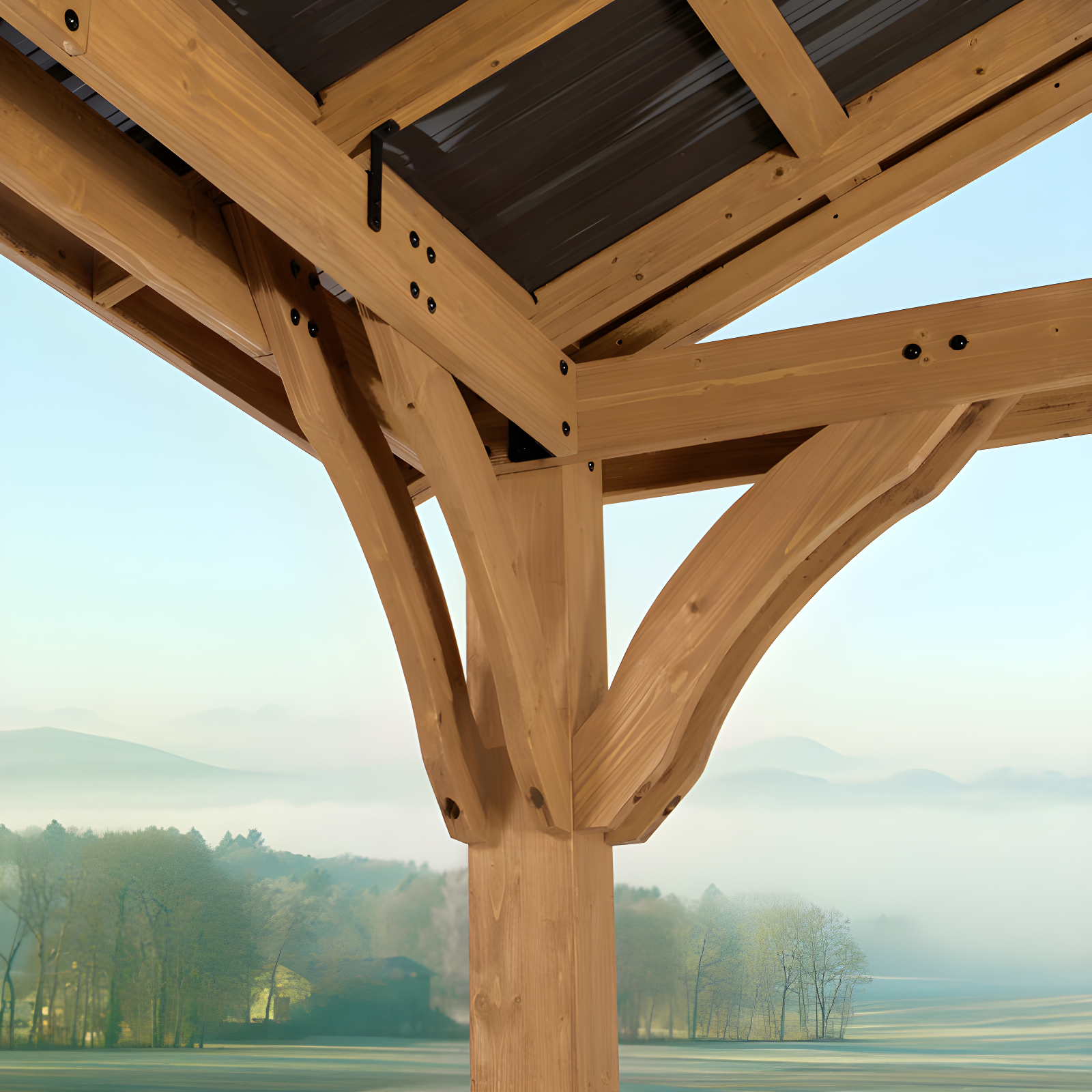 Backyard Discovery Arlington 12 Ft. W x 10 Ft. D Solid Wood Patio Gazebo