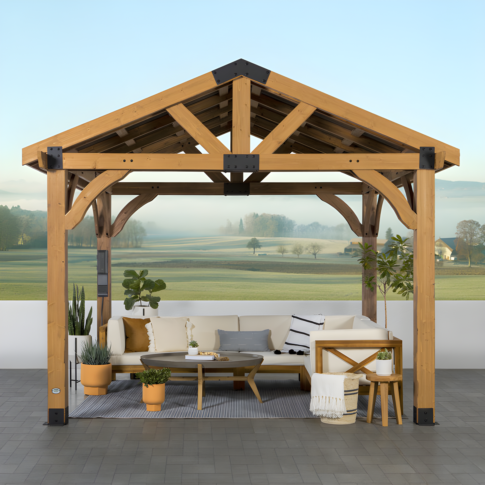Backyard Discovery Arlington 12 Ft. W x 10 Ft. D Solid Wood Patio Gazebo