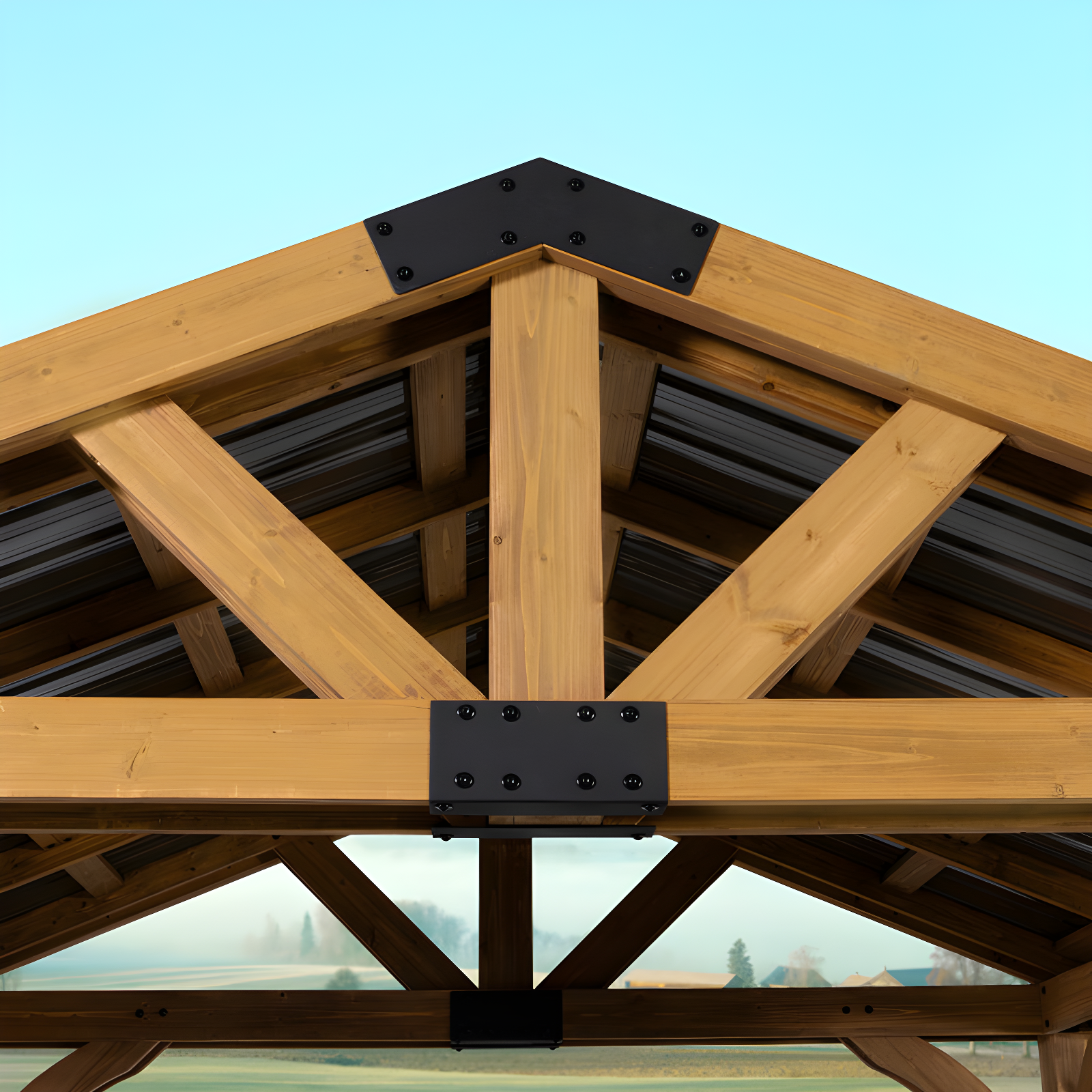 Backyard Discovery Arlington 12 Ft. W x 10 Ft. D Solid Wood Patio Gazebo