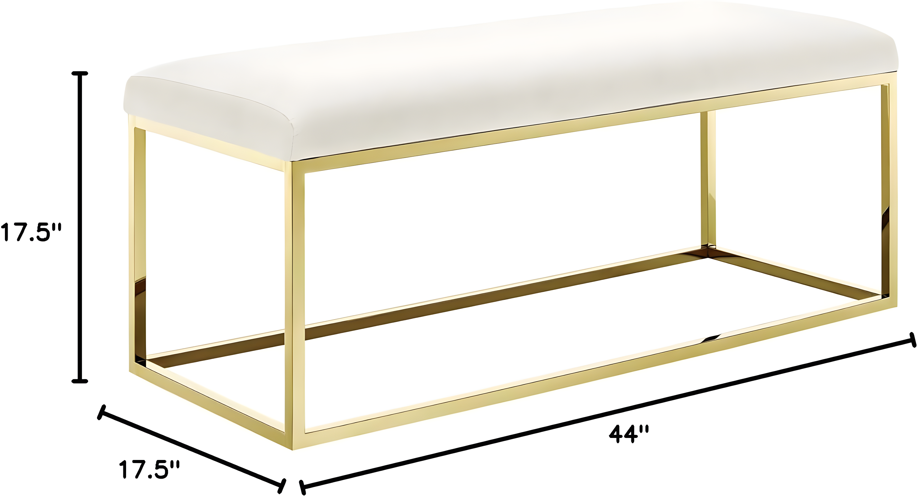 Anticipate Fabric Bench Gold Ivory