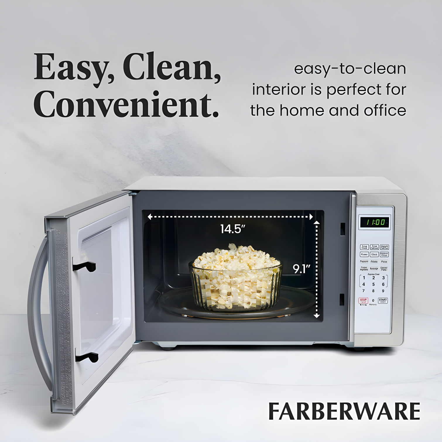 Farberware Farberware Classic Countertop Microwave Oven, 1.1 Cubic Feet cu. ft., 1000 watts, with Child Lock