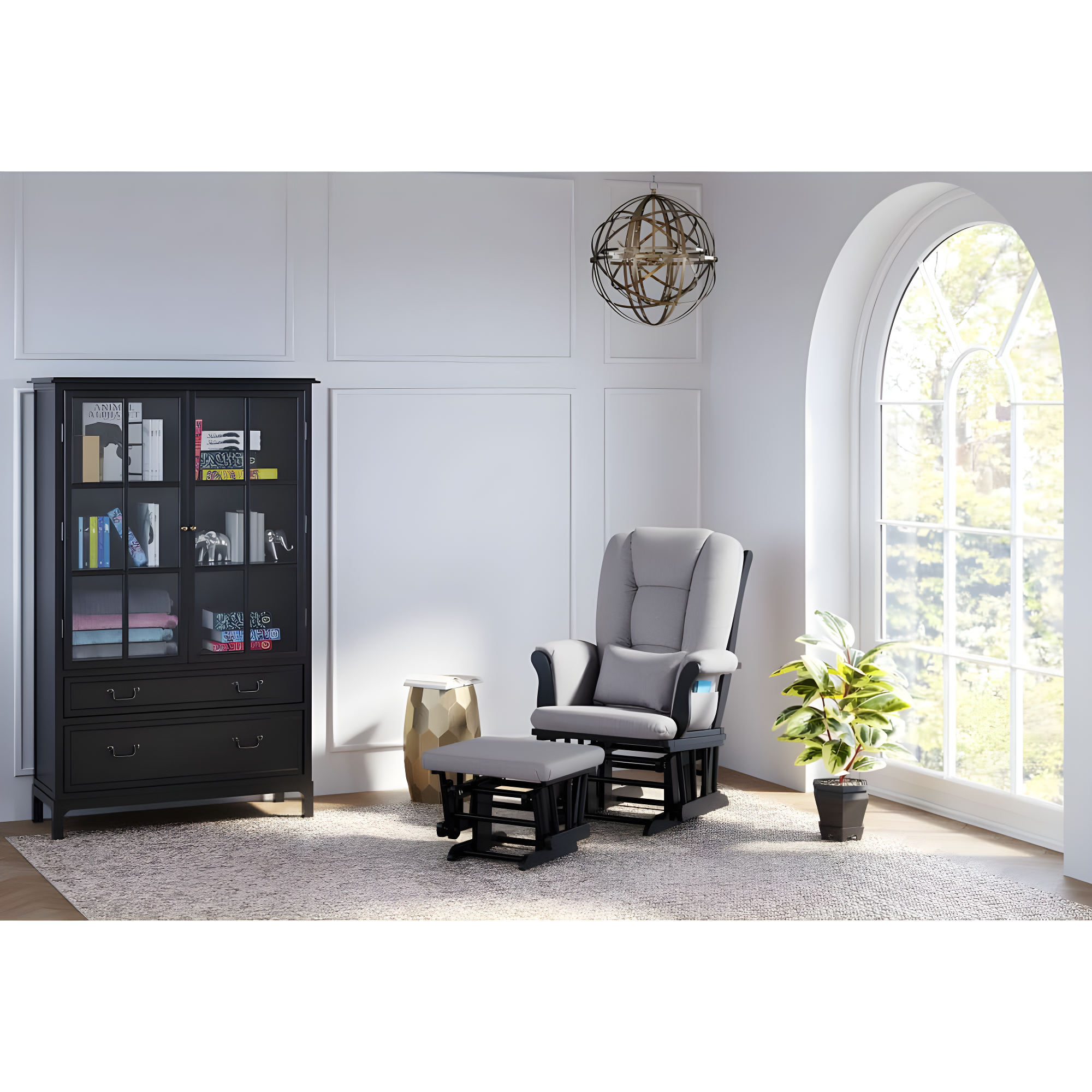 Tuscany Rocking Chair Glider with Ottoman