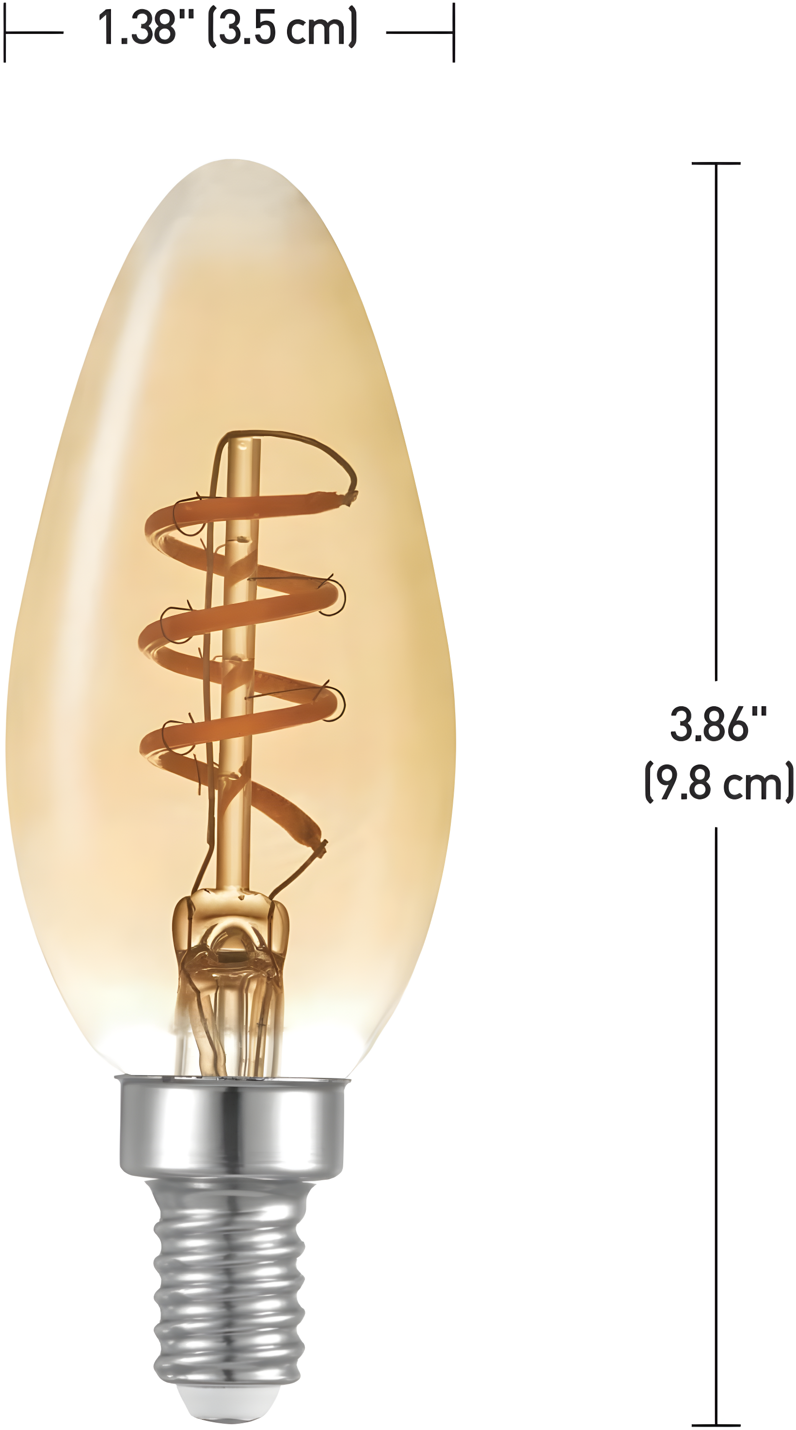 Globe Electric Company 31355 Equivalent E12/Candelabra Dimmable 2000K LED Bulb