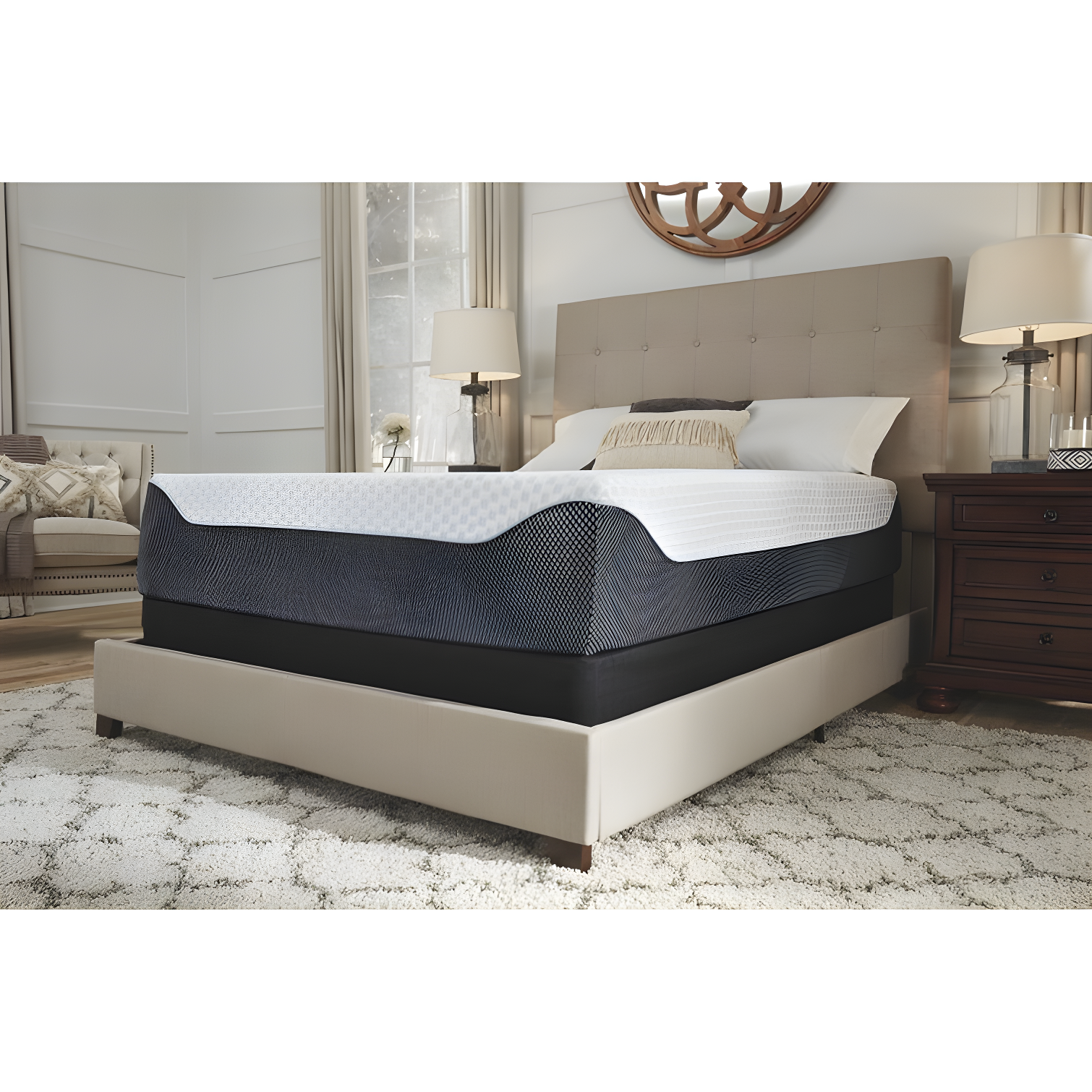 Signature Design by Ashley Signature Design by Ashley Chime Ultra Plush Charcoal Infused Memory Foam Mattress