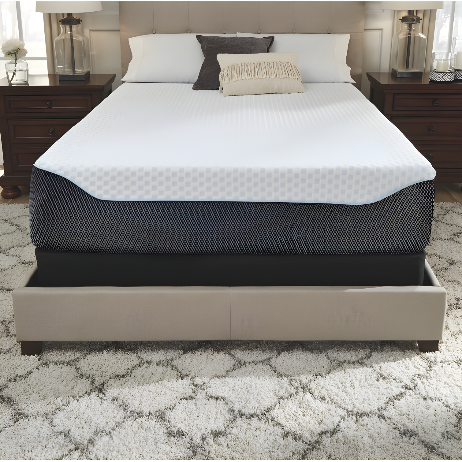 Signature Design by Ashley Signature Design by Ashley Chime Ultra Plush Charcoal Infused Memory Foam Mattress