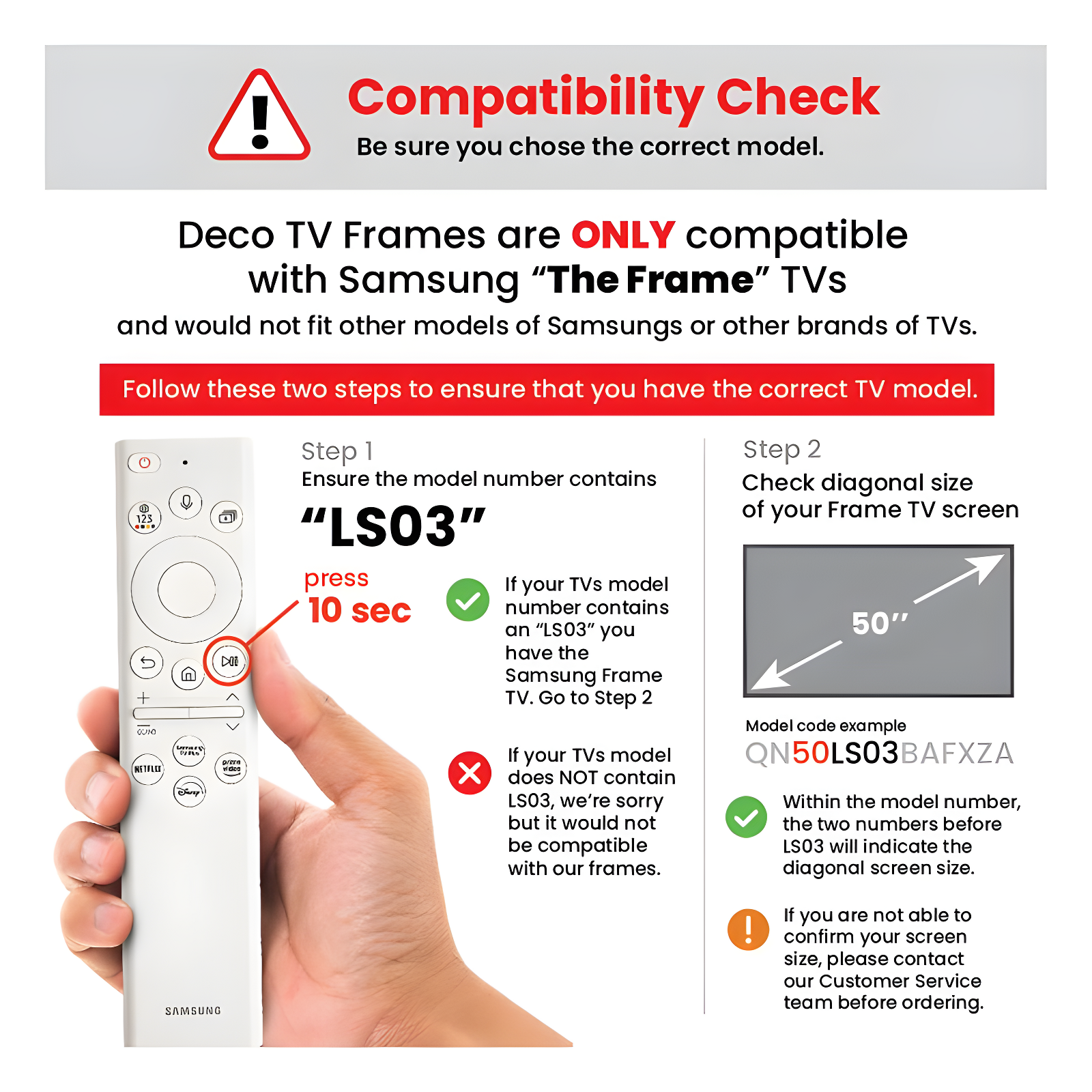 Deco TV Frames Deco TV Frame for Samsung Frame TV and Frame Pro