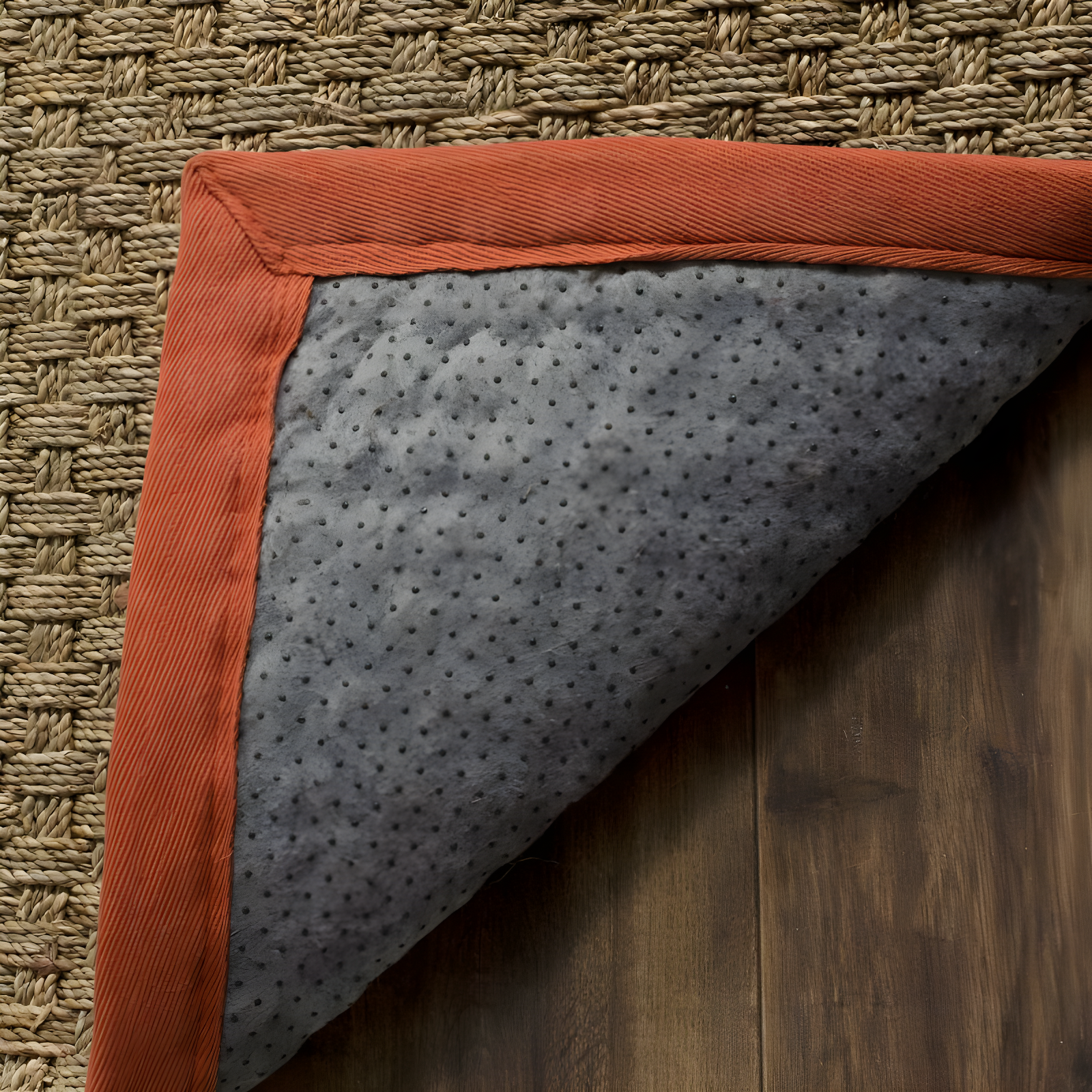 Natural Fiber NF114 Power Loomed Indoor Runner Rug - Natural/Rust - 2'6"x8' - Safavieh.