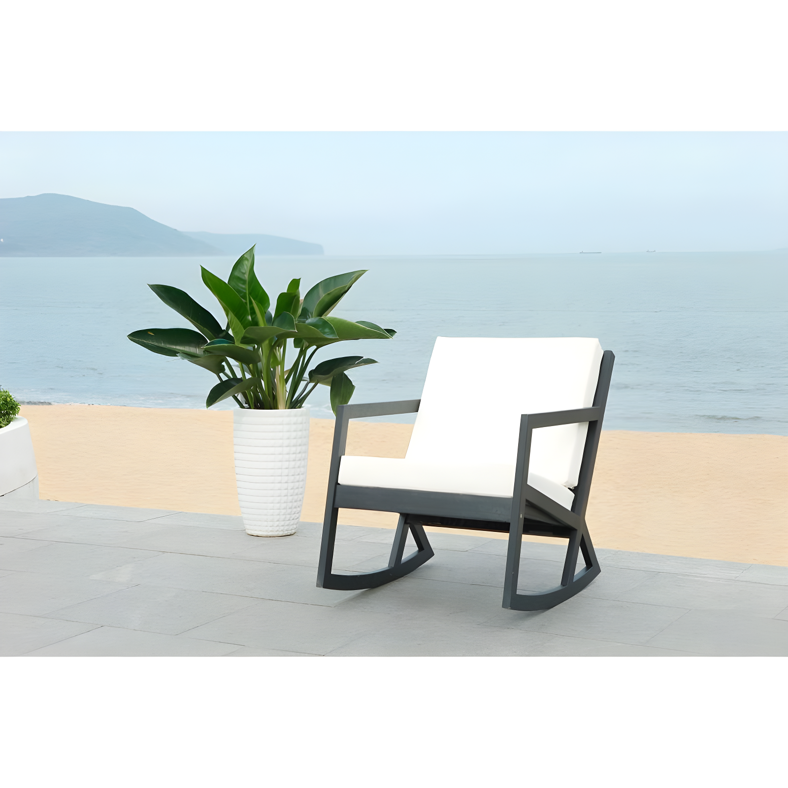 Vernon Rocking Chair - Black/Beige - Safavieh.