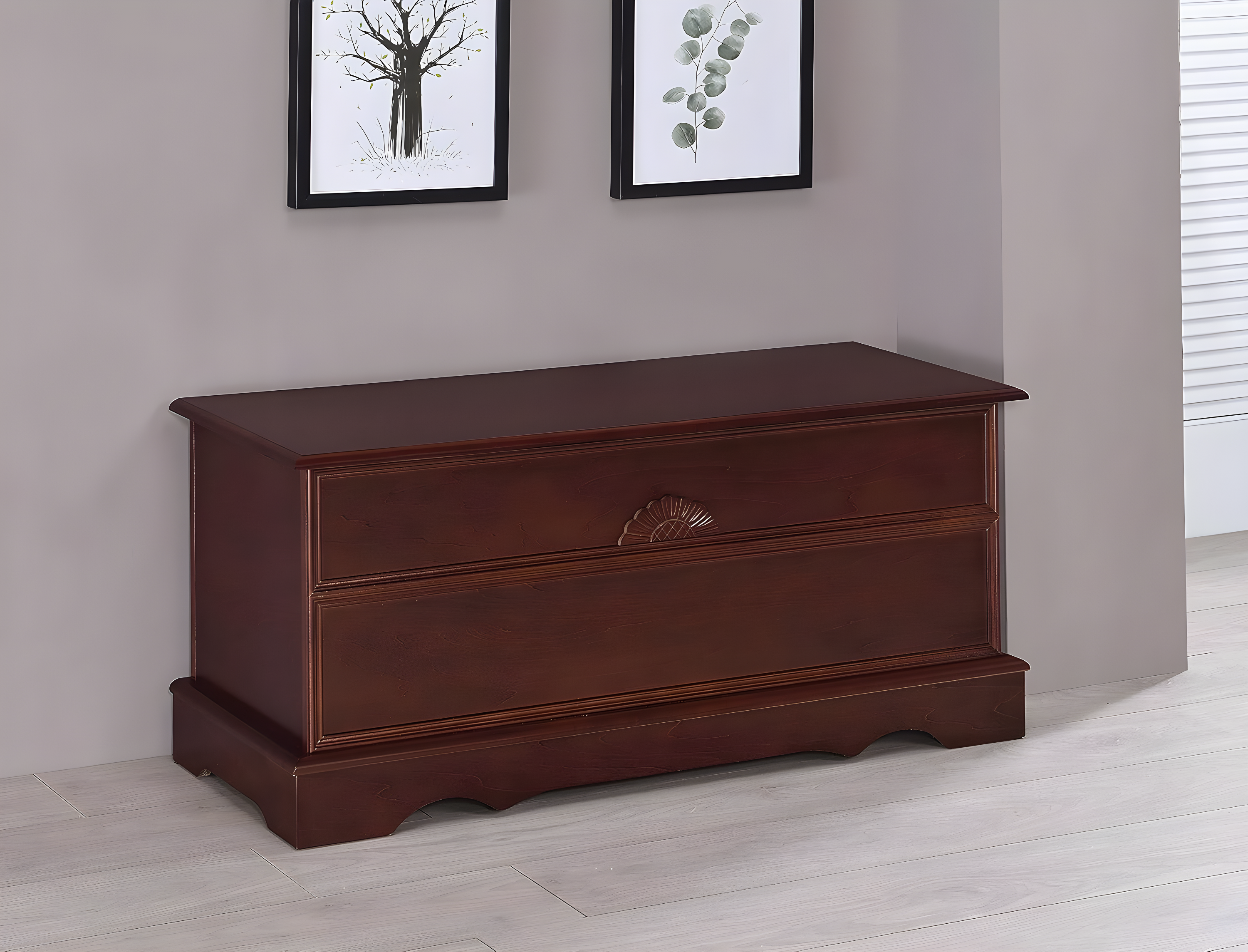 Coaster Paula Traditional Rectangular Wood Cedar Chest Warm Brown