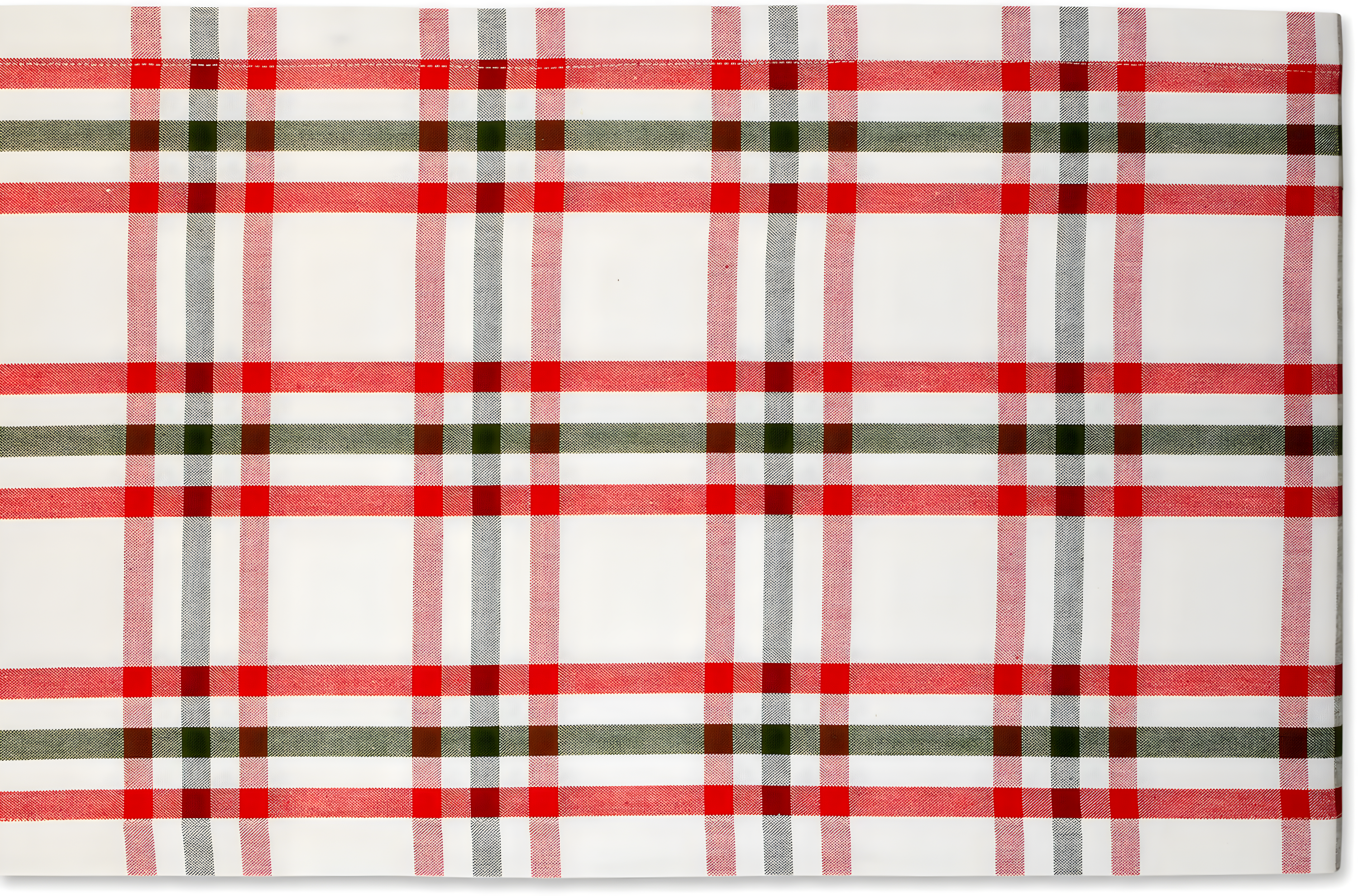Design Imports  Christmas Nutcracker Plaid Table Runner, Red/Green, 14X108"