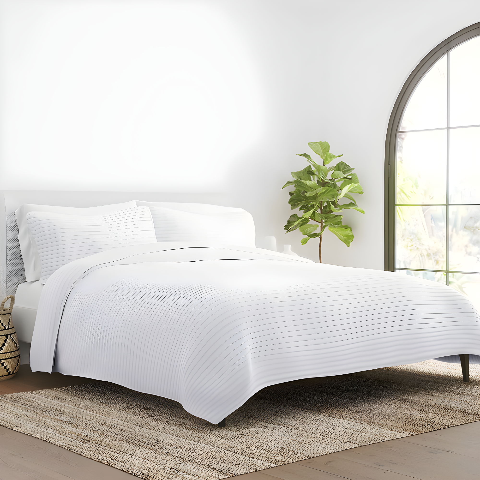 Becky Cameron Becky Cameron Lightweight All Season Stripe Stitch Quilt Set with Shams
