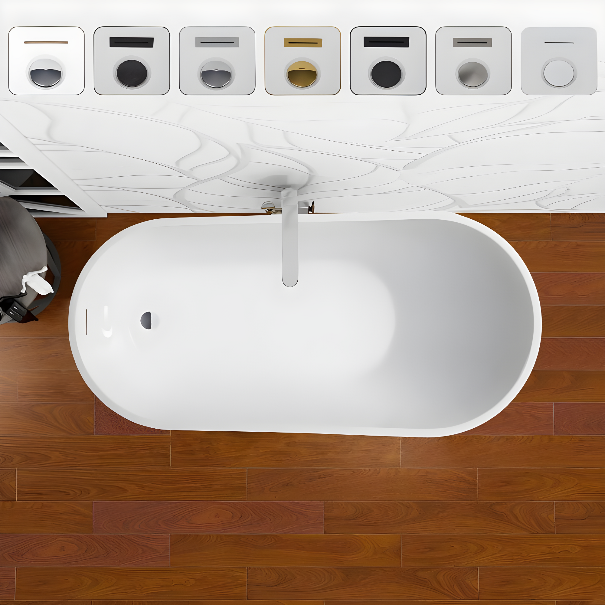 Cora 67" x 32" Freestanding Acrylic Bathtub