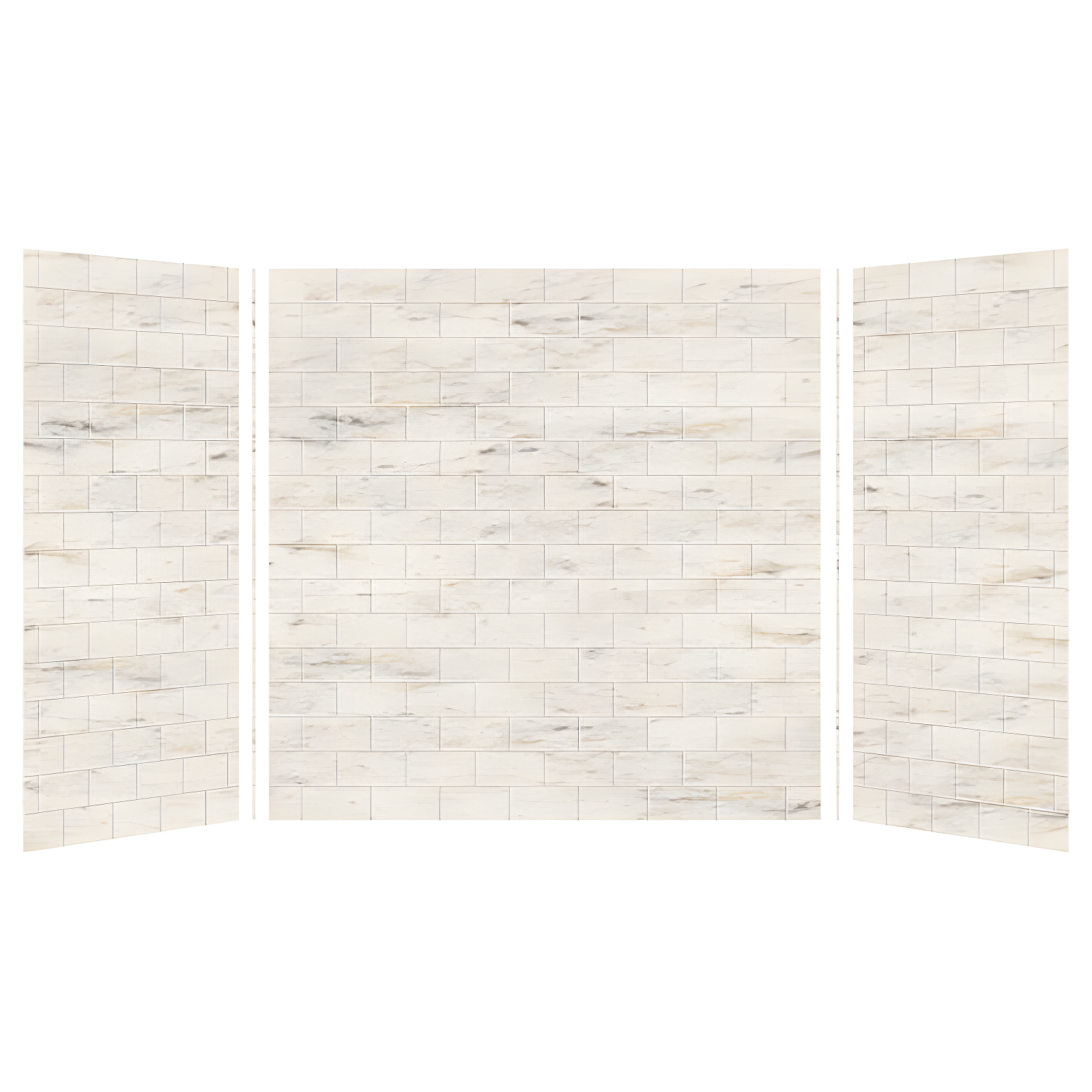 Transolid SaraMar 60'' W 36'' D 60'' H Glue Up Solid Surface Wall
