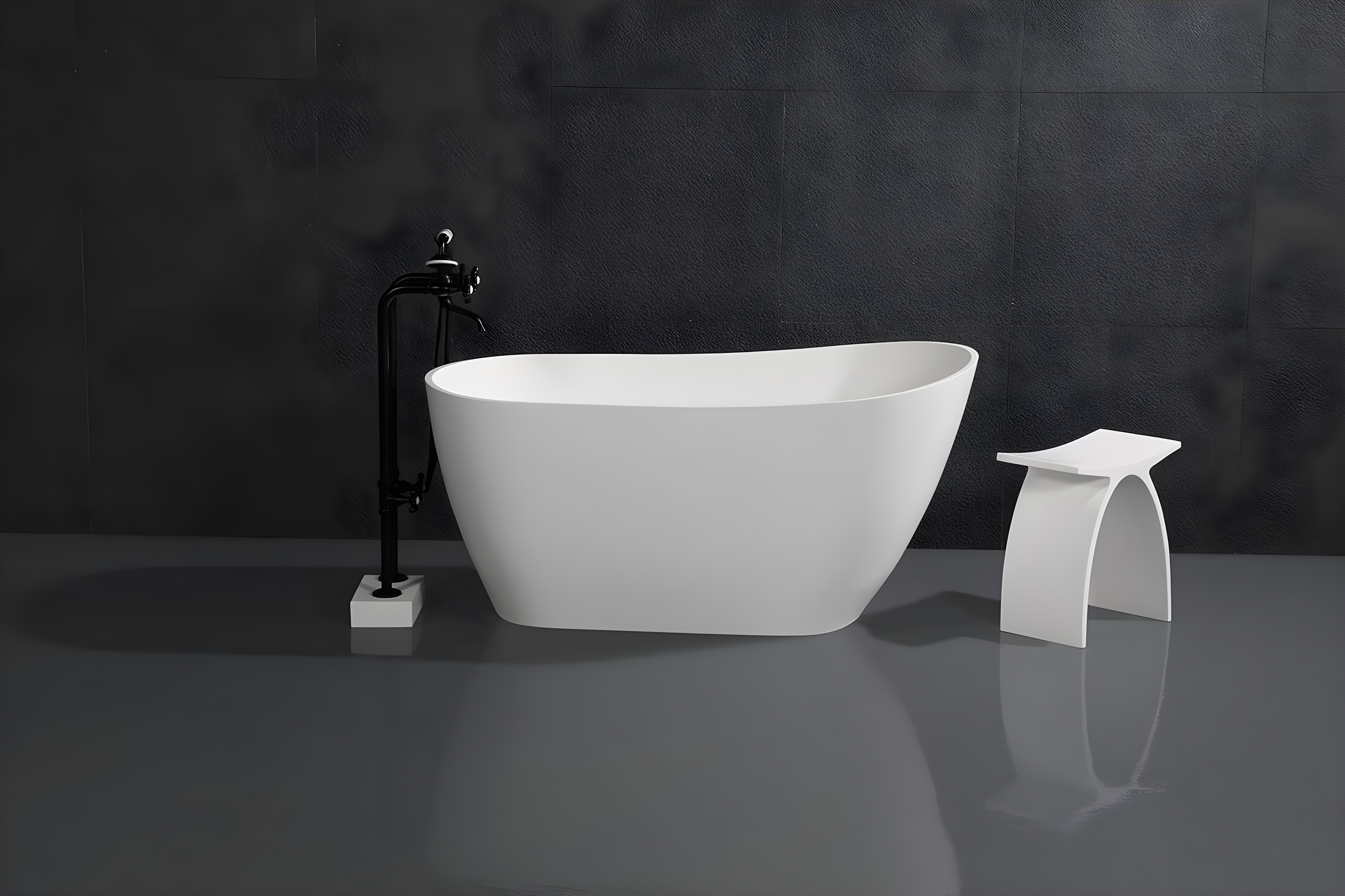 Kingston Brass Kingston Three-Handle 2-Hole Freestanding Tub Faucet with Supply Line and Stop Valve