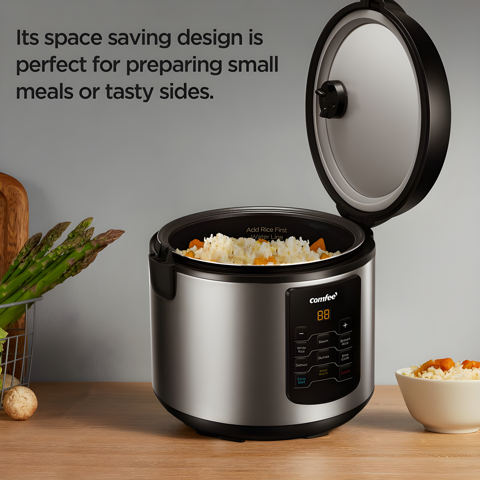 Comfee' Comfee' 8 Cup 6-in-1 Rice Cooker