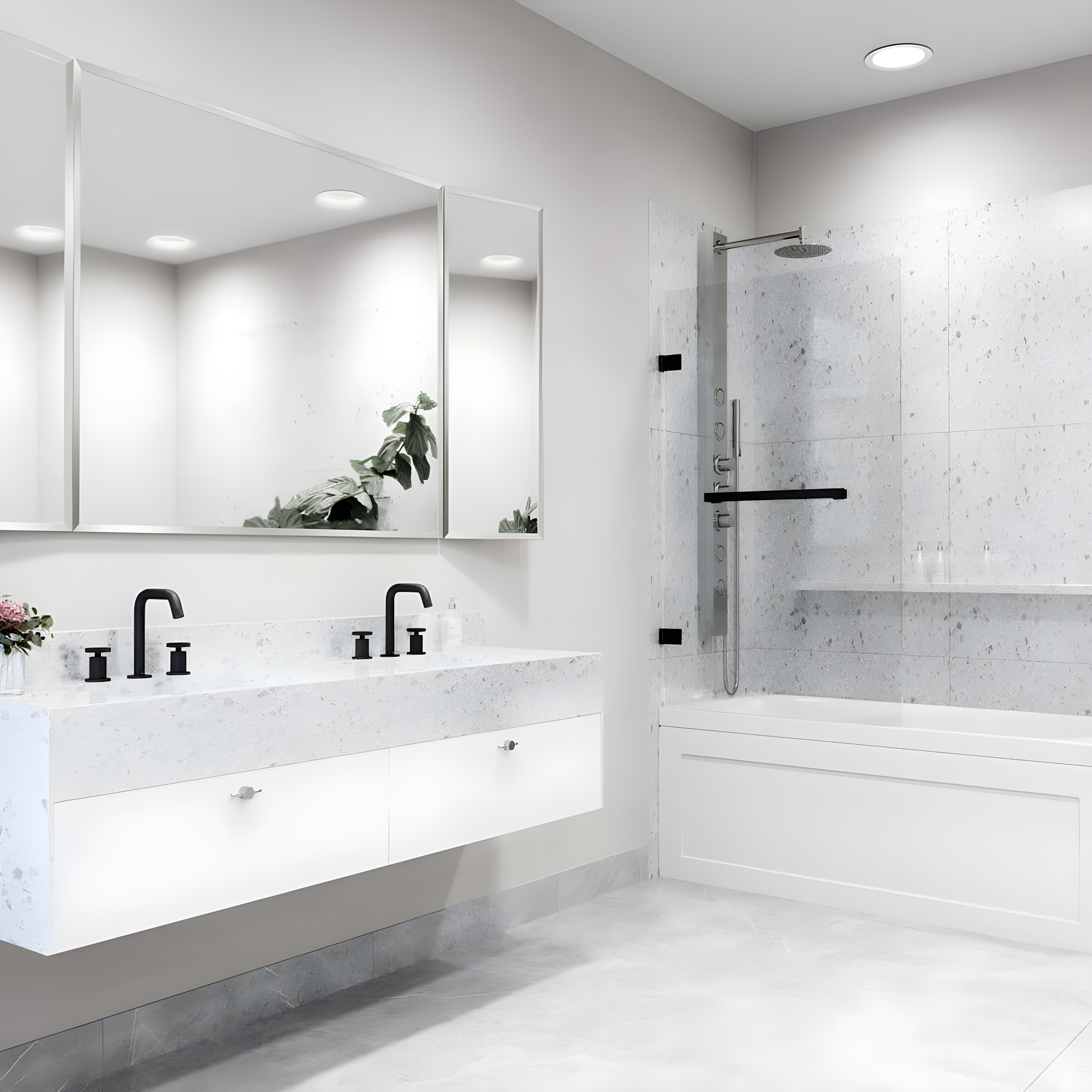 Rialto 34" W x 58" H Hinged Frameless Tub Door with with 5/16" Glass