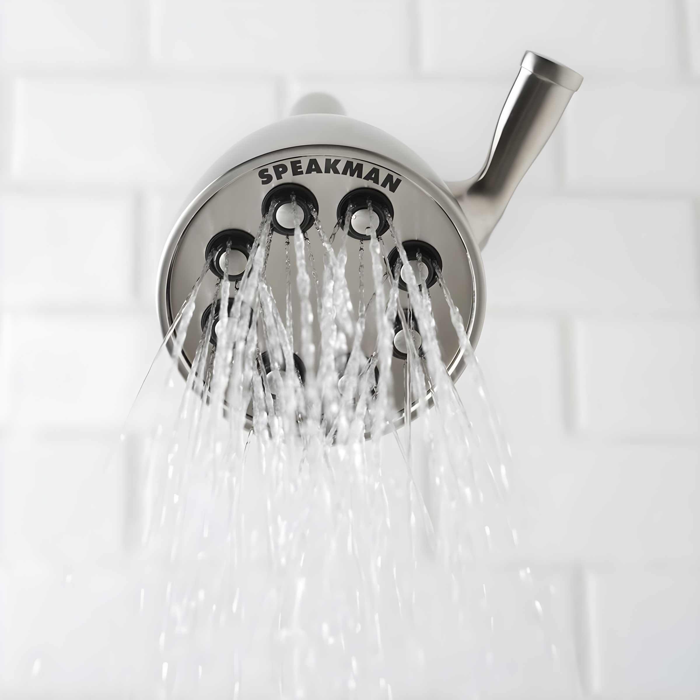 Speakman S-2251-MB Signature Icon Anystream High Pressure Adjustable Solid Brass Shower Head, 2.5 GPM, Matte Black
