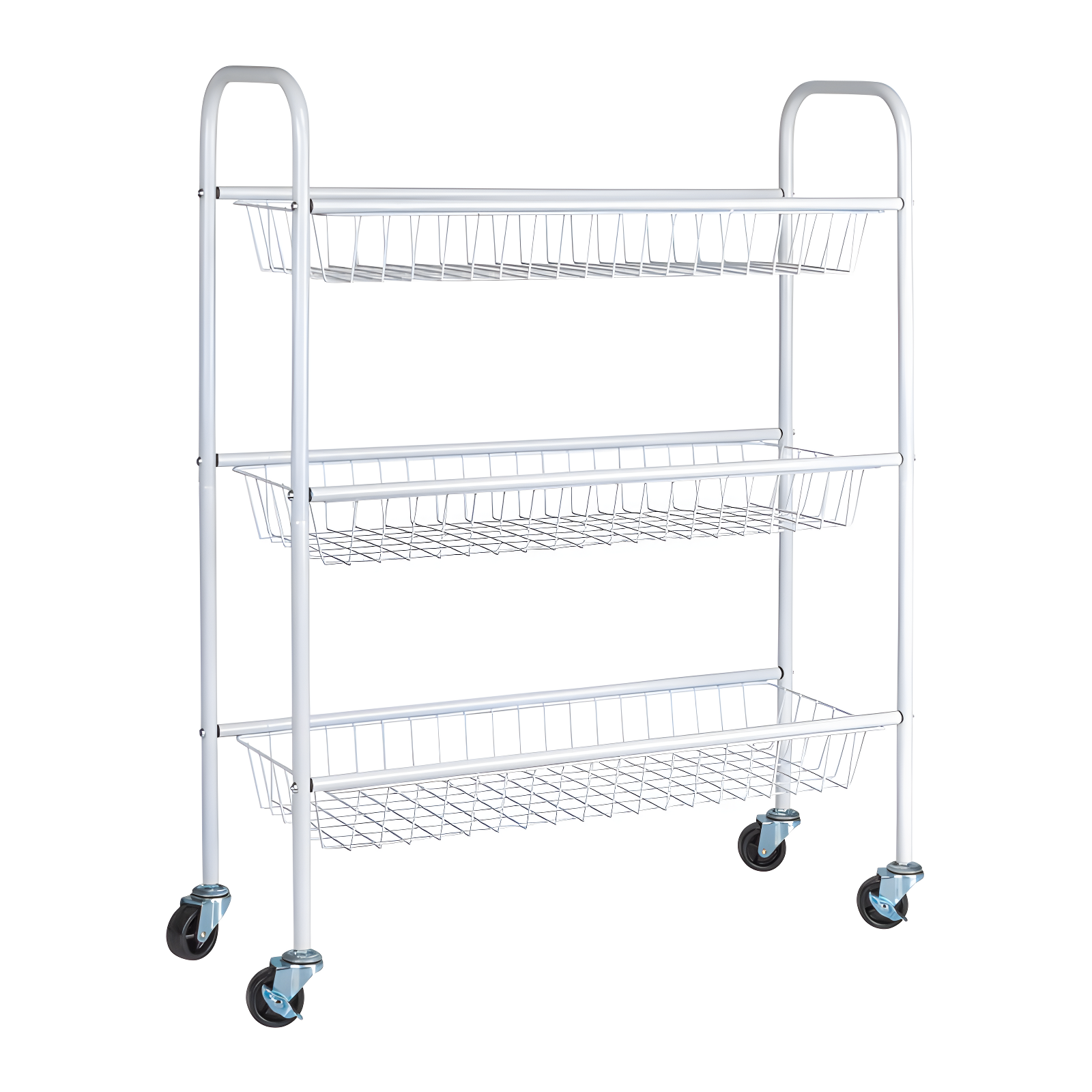 Household Essentials Metal Free Standing Laundry Cart with Wheels